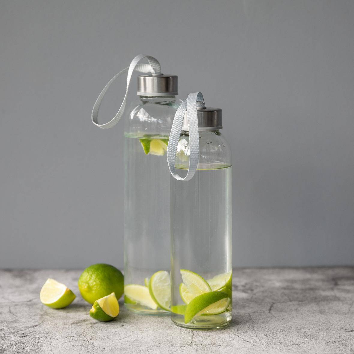 500 ml Glasflasche "Pure" Wasserflasche mit softer Hülle