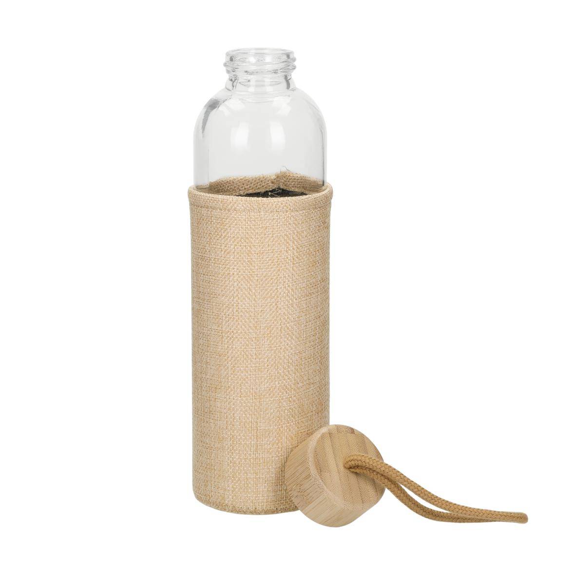 700 ml Glasflasche "Natural" Wasserflasche mit softer Hülle
