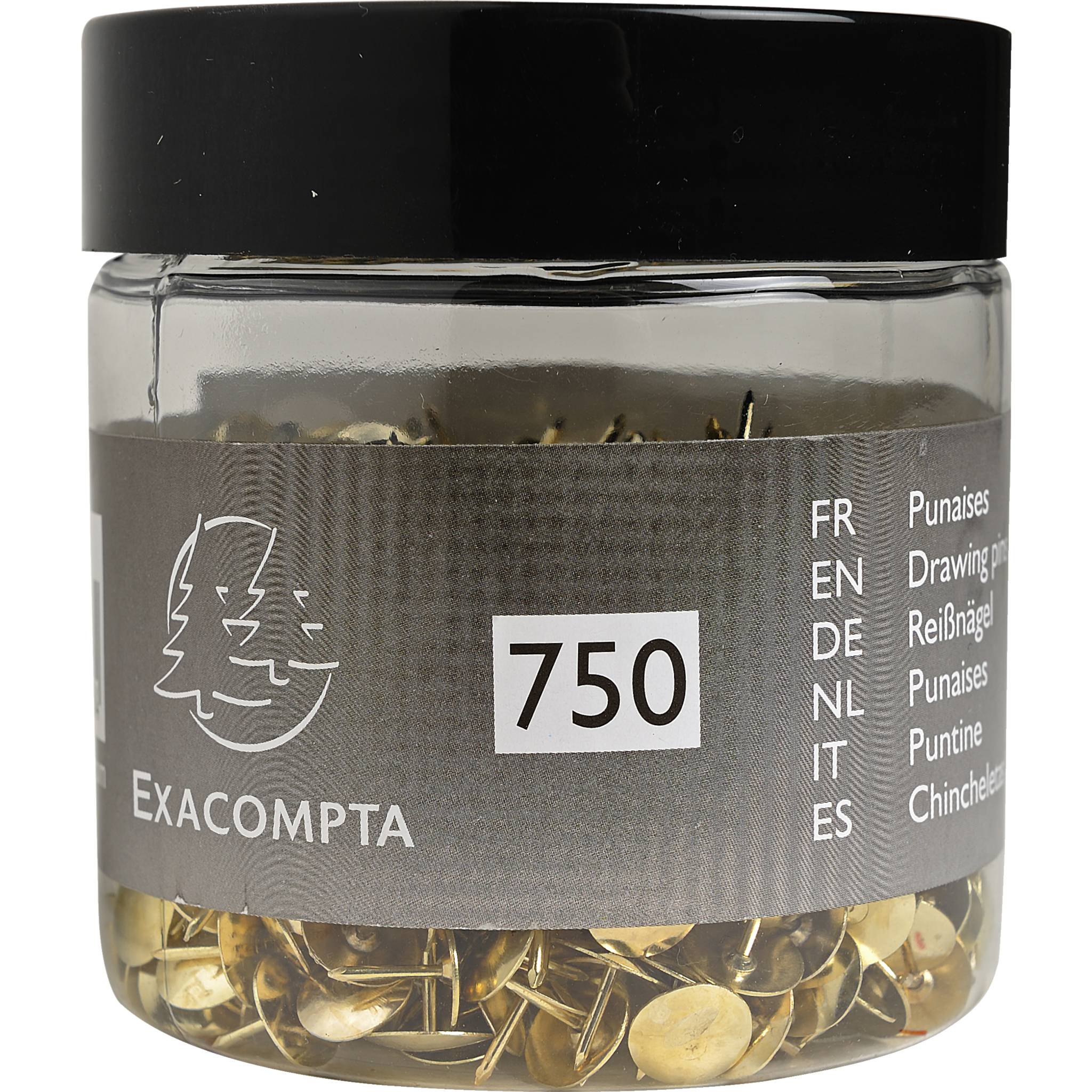 Exacompta Schachtel 750x Reißnägeln Kopf Messing Ø95mm Spitze 9mm Messing 14768E