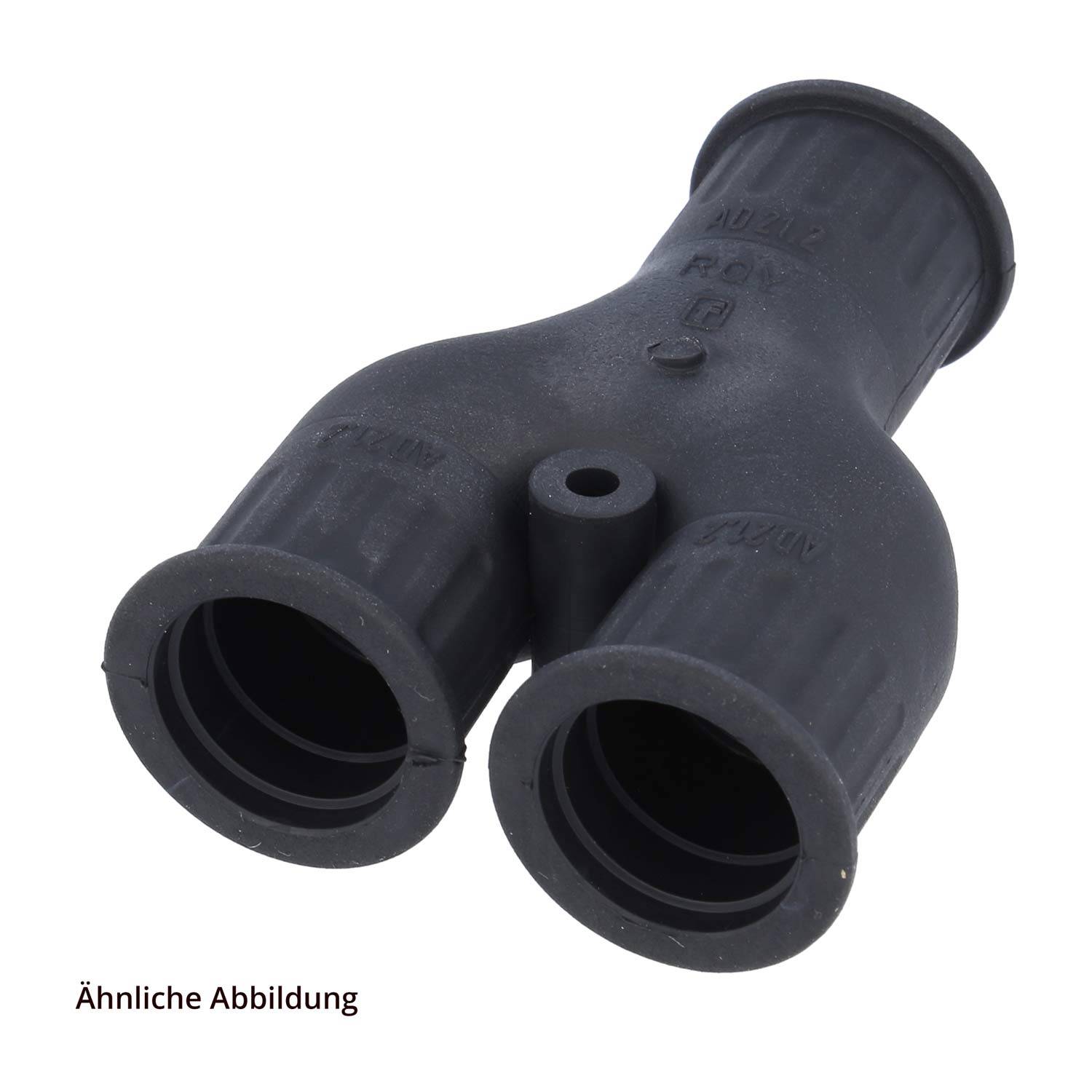 FLEXA RQY Schnellverschraubung Y-Verteiler TPE für Schlauch-Außendurchmesser 1x28,5mm + 2x15,8mm Wellrohr-Y-Verteiler -