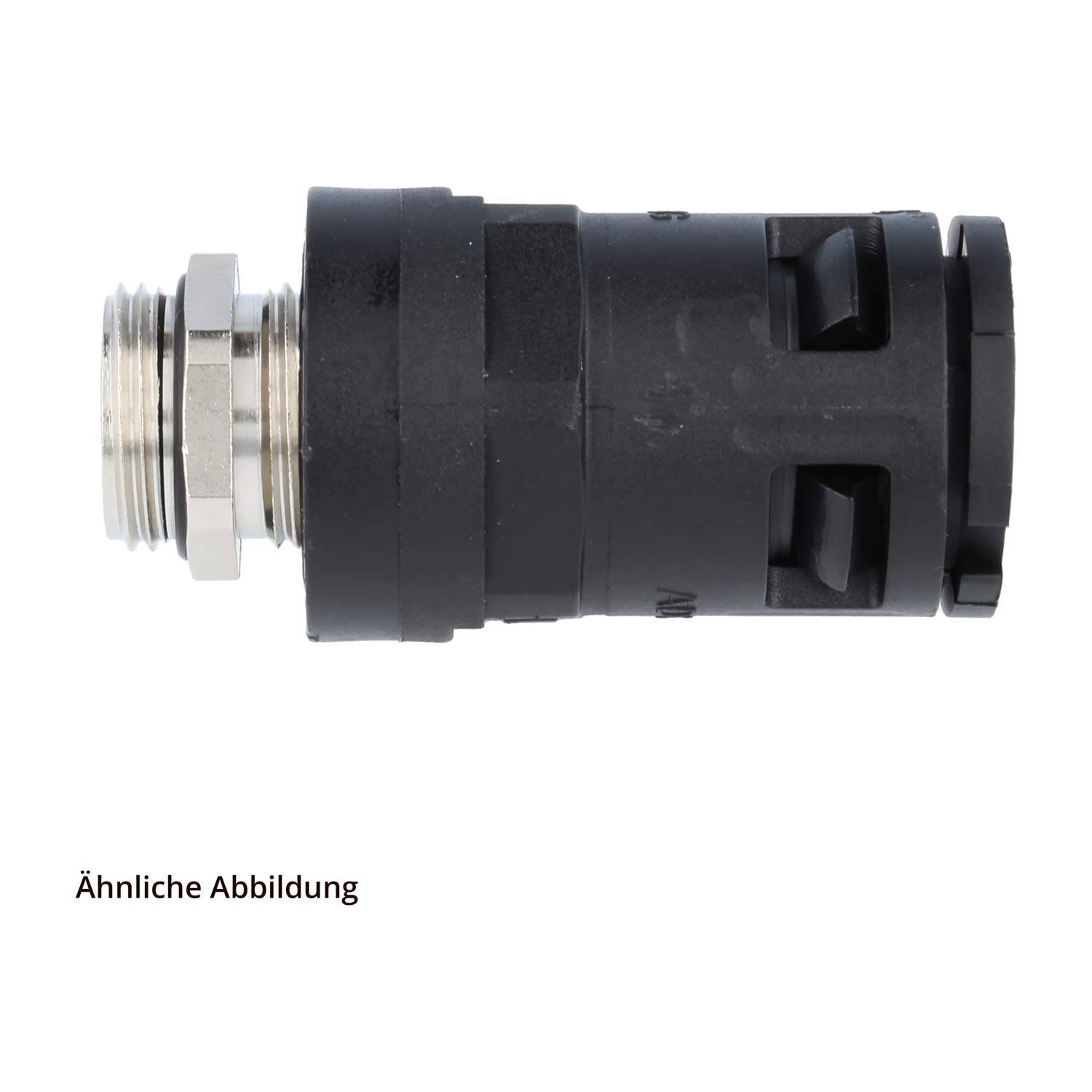 FLEXA RQGKZ-P Schnellverschraubung gerade Gewinde PG21x1,588 für Schlauch-Außendurchmesser 28,5mm hochdichtend mit