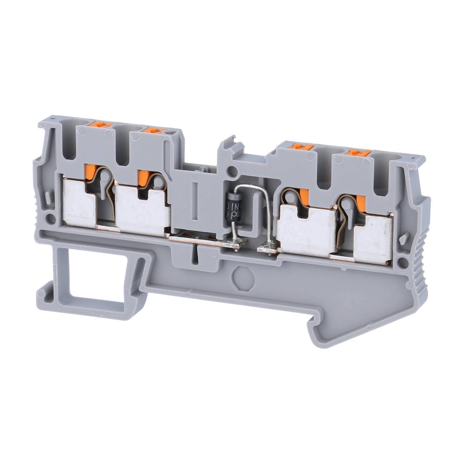 Phoenix Contact Diodenklemme PT 2,5-QUATTRO-DIO/L-R mit eingebauter Diode, Push-In-Anschluss Nennspannung 800V