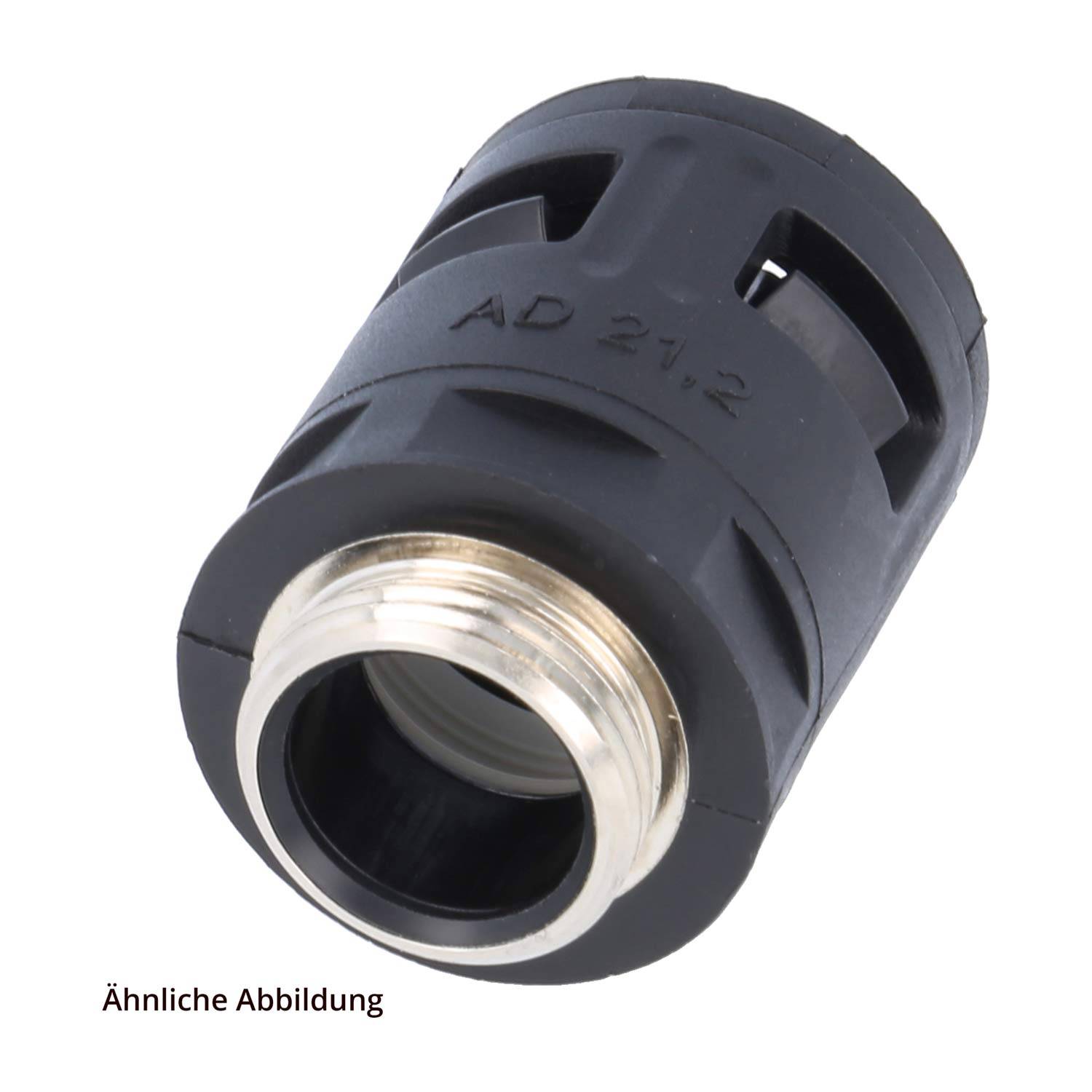 FLEXA RQGK-M Schnellverschraubung gerade Gewinde M20x1,5 für Schlauch-Außendurchmesser 15,8mm hochdichtend mit