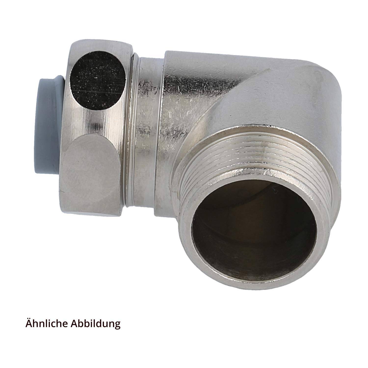 FLEXA USW-P Metallverschraubung 90 Grad Winkel Gewinde PG11x1,41 für Schlauch-Außendurchmesser 17,0mm für
