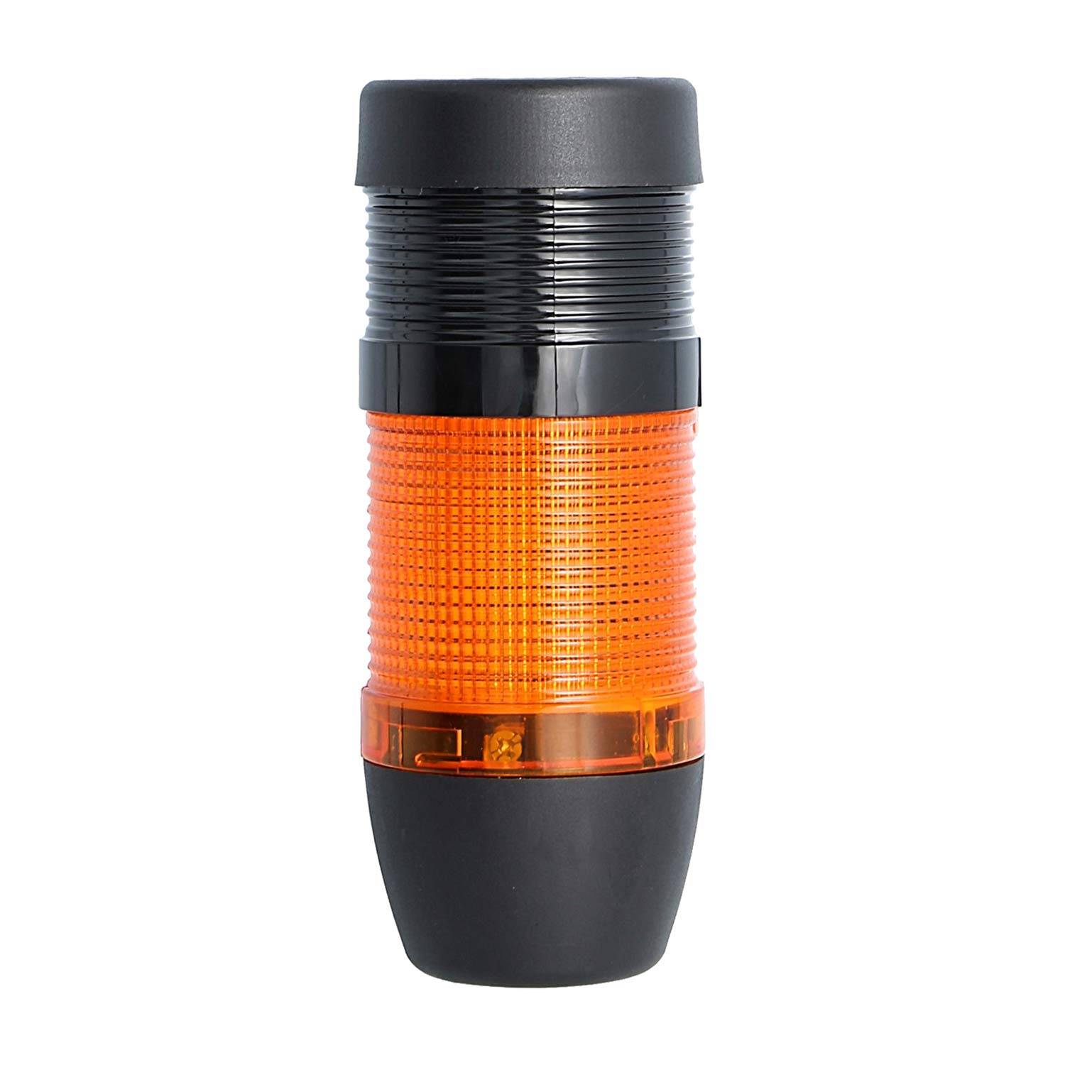 Eine orange und schwarze Reisebecher mit strukturiertem Griff und einem Schraubverschlussdeckel, entwickelt zur Aufrechterhaltung der Getränketemperatur.