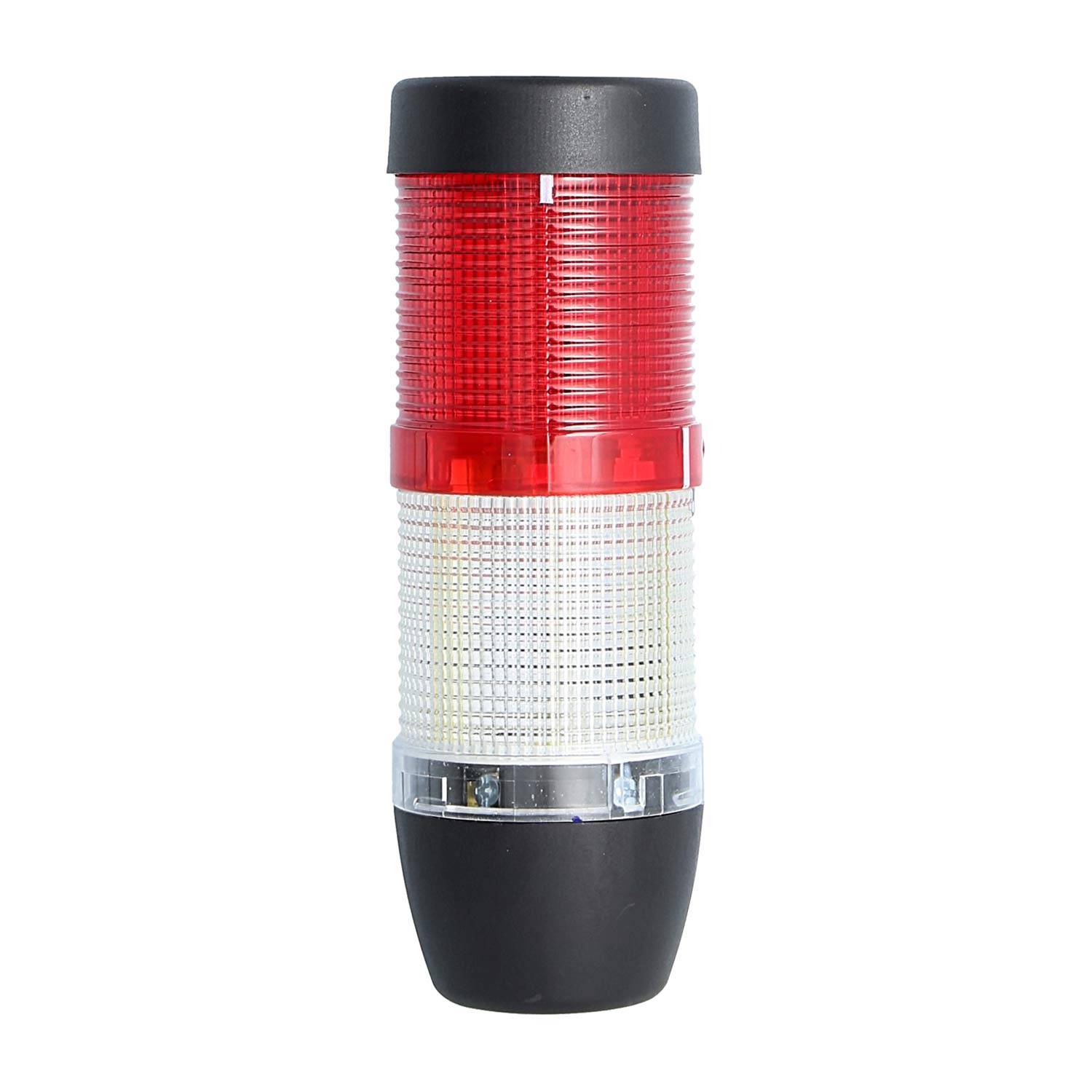 127264 STEX24 Signalsäule weiß-rot, 50mm, 24V AC/DC, LED-Dauerlicht SS50-OB2/24 105 MaßeLänge156,0mm, Durchmesser
