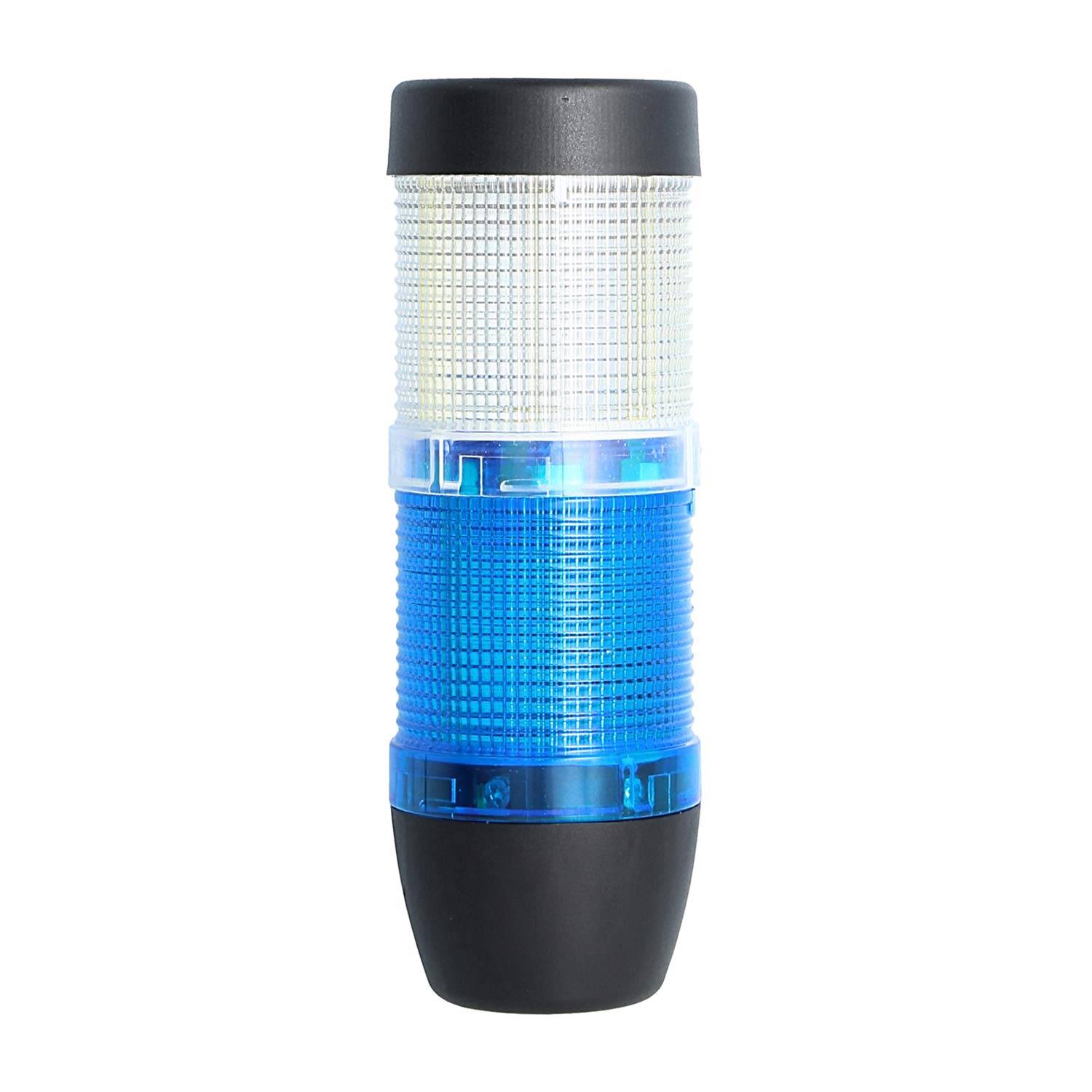 127268 STEX24 Signalsäule blau-weiß, 50mm, 24V AC/DC, LED-Blinklicht SS50-OB2/24 112 MaßeLänge156,0mm, Durchmesser