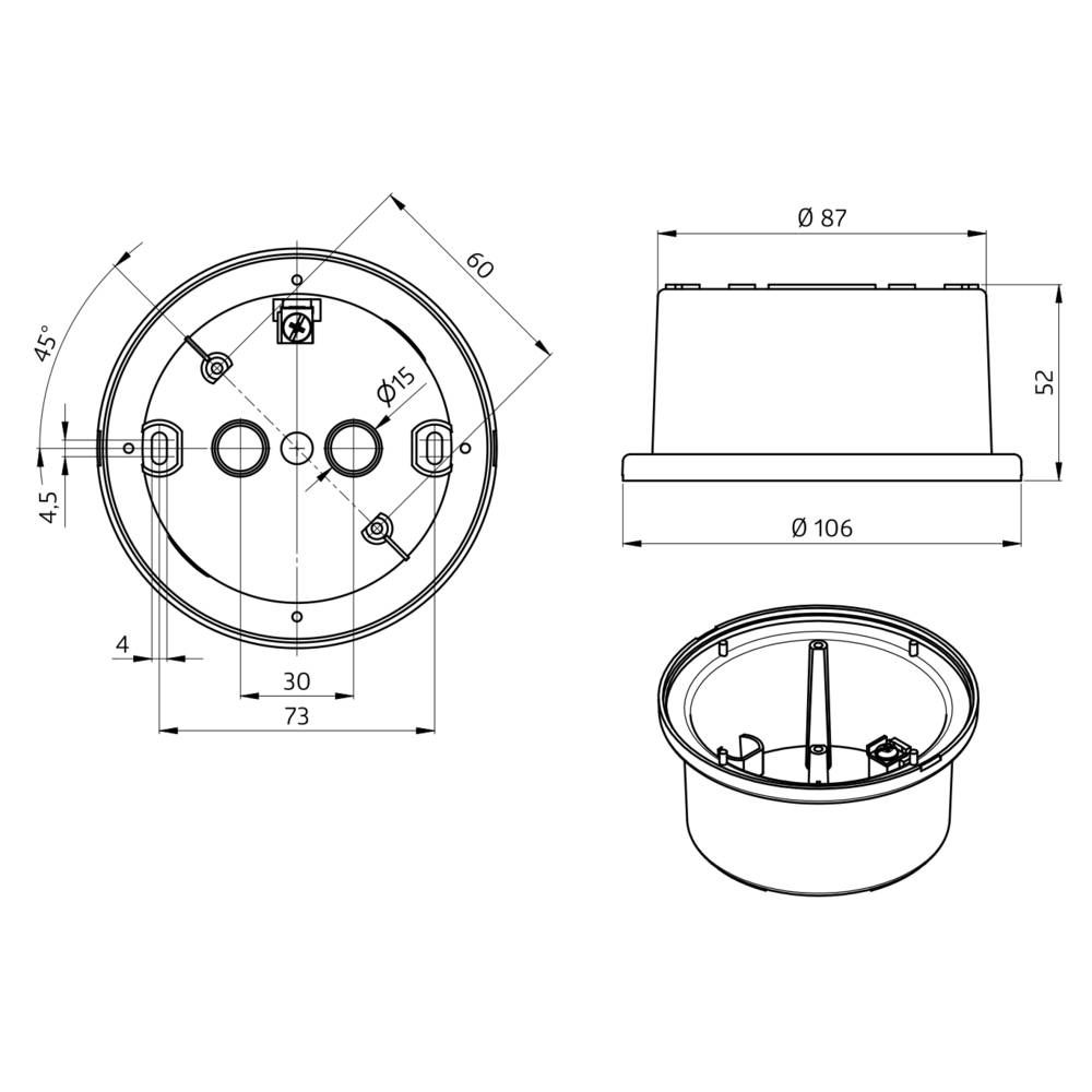 BEG Brück Electronic Aufputzdose 92121
