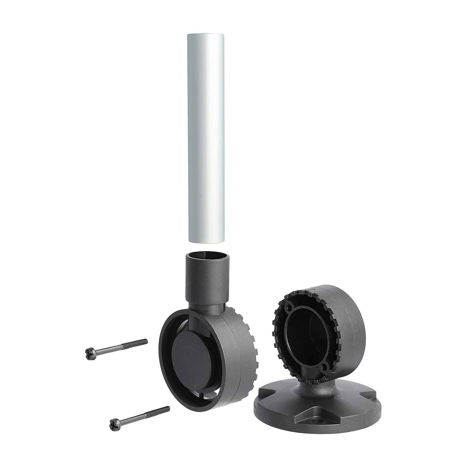 127228 STEX24 Wandhalter verstellbarer für Signalsäule schwarz / silber, 50/70mm SH/231 102 Anschraubloch 40,0mm x