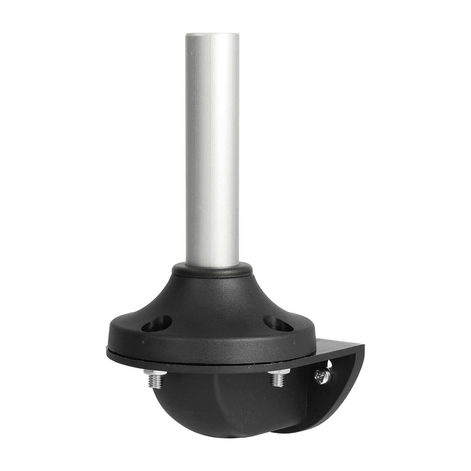 127232 STEX24 Wandsockel mit Halter 110,0mm für Signalsäule schwarz / silber, 50/70mm SH100/231 105 Anschraubloch