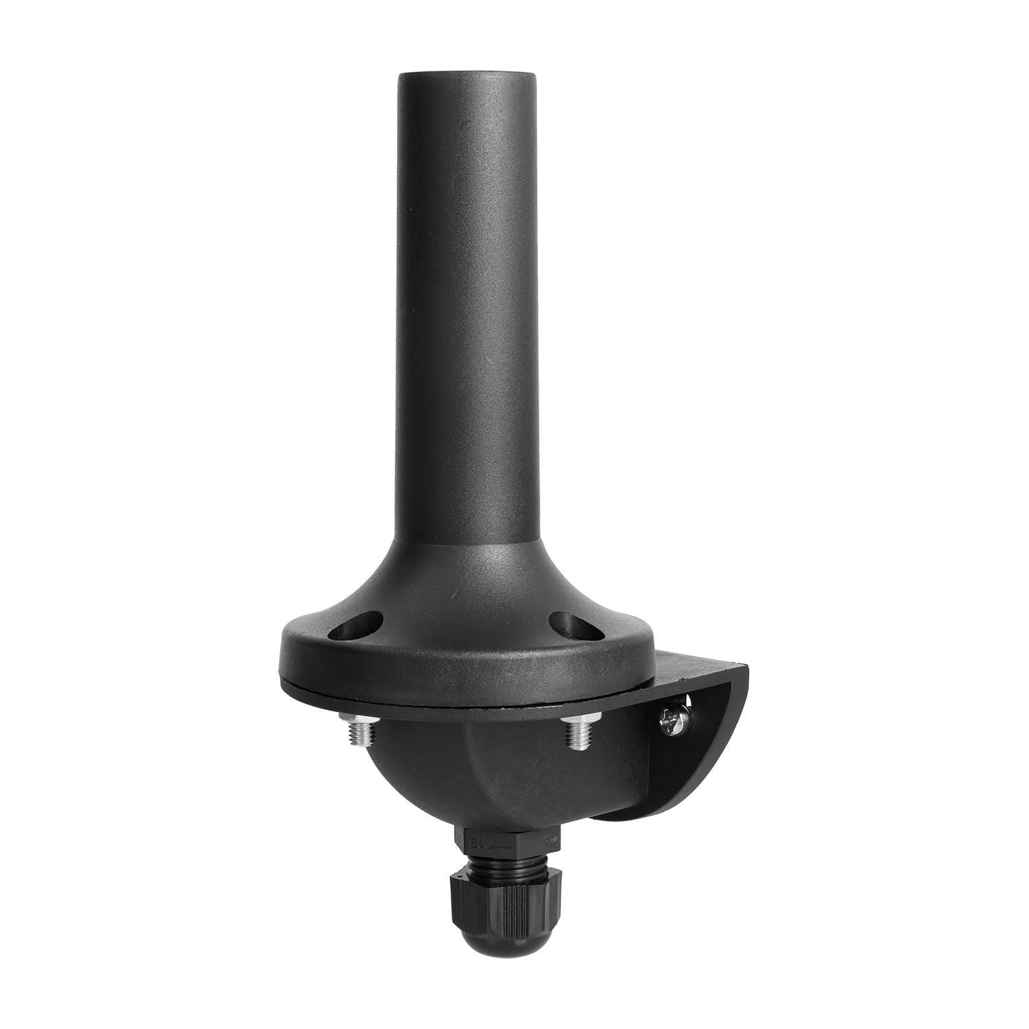 127238 STEX24 Wandsockel mit Halter 110,0mm für Signalsäule schwarz, 70mm mit Kabelverschraubung, SH100/231 108