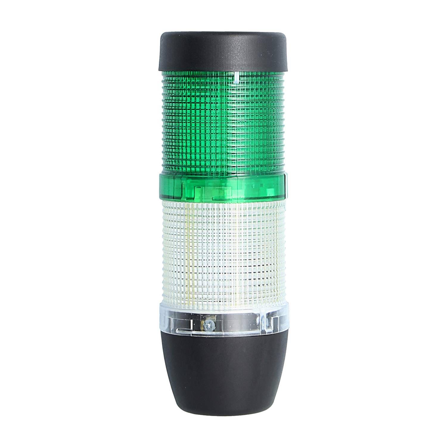 127262 STEX24 Signalsäule weiß-grün, 50mm, 24V AC/DC, LED-Dauerlicht SS50-OB2/24 108 MaßeLänge156,0mm, Durchmesser