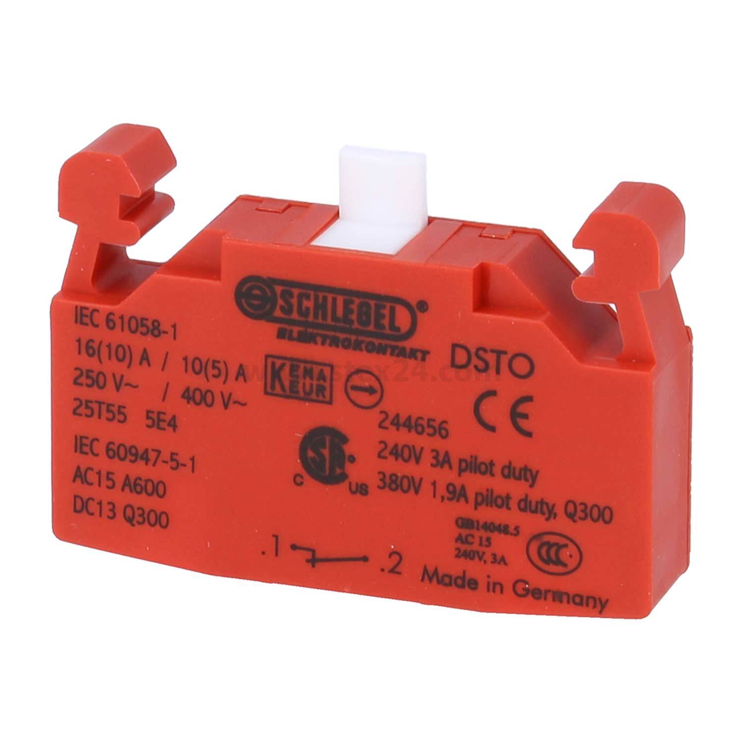 DSTO Georg Schlegel Tastkontaktgeber, 1Ö Kontaktgeber DS Schraublose Federklemmtechnik, Querschnitt 0,75mm² - 2,5mm² -