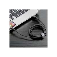 Baseus Cafule Kabel strapazierfähiges Nylonkabel USB / iPhone QC3.0 2.4A 1M schwarz-grau (CALKLF-BG1) Baseus Cafule Kabel strapazierfähiges Nylonkabel USB / iPhone QC3.0 2.4A 1M schwarz-grau (CALKLF-BG1)