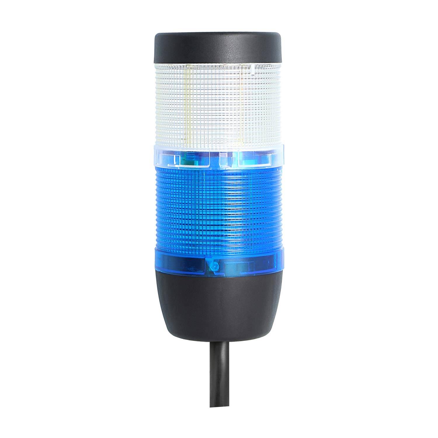 135435 STEX24 Signalsäule blau-weiß, 70mm, 24V AC/DC, LED-Blinklicht Kabel 10,0 Meter, SS70-OB2/24 171