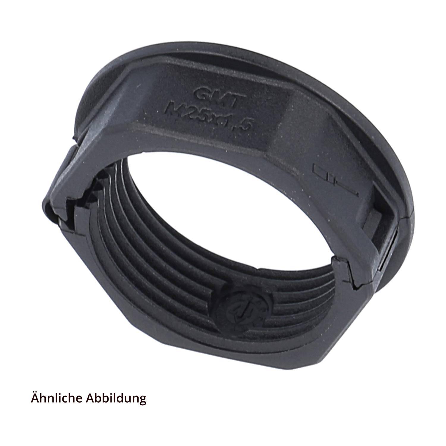 FLEXA Gegenmutter, teilbar M63x1,5 für Verschraubung M63 GMK-Duo Farbe schwarz Schutzart IP54 - 1 Stück