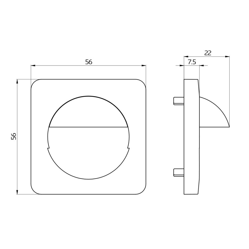 BEG Brück Electronic Zentralplatte 56x56 35127