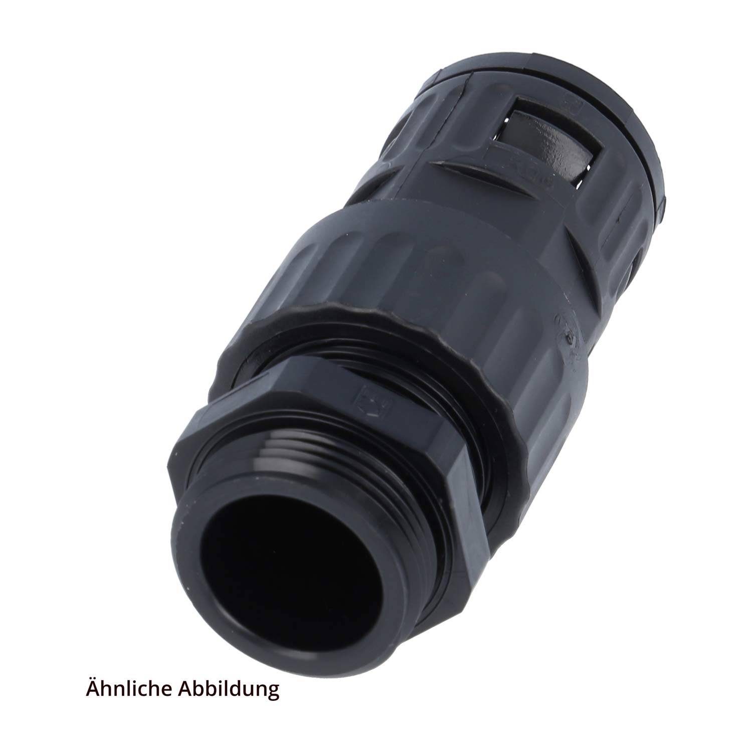 FLEXA RQGZ1-M Schnellverschraubung gerade Gewinde M25x1,5 für Schlauch-Außendurchmesser 28,5mm konisch dichtend mit