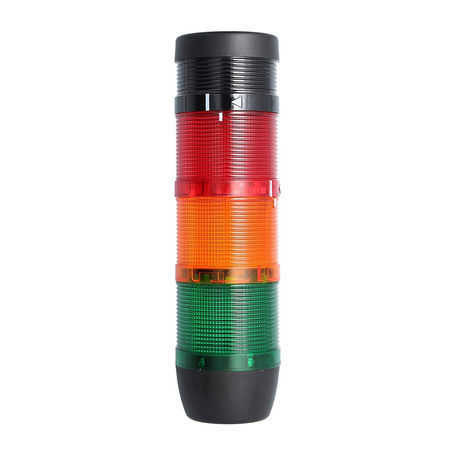 127482 STEX24 Signalsäule grün-gelb-rot, 70mm, 24V AC/DC, LED-Blinklicht mit Summer, SS70-B3/24 119 Lautstärke 90 db -