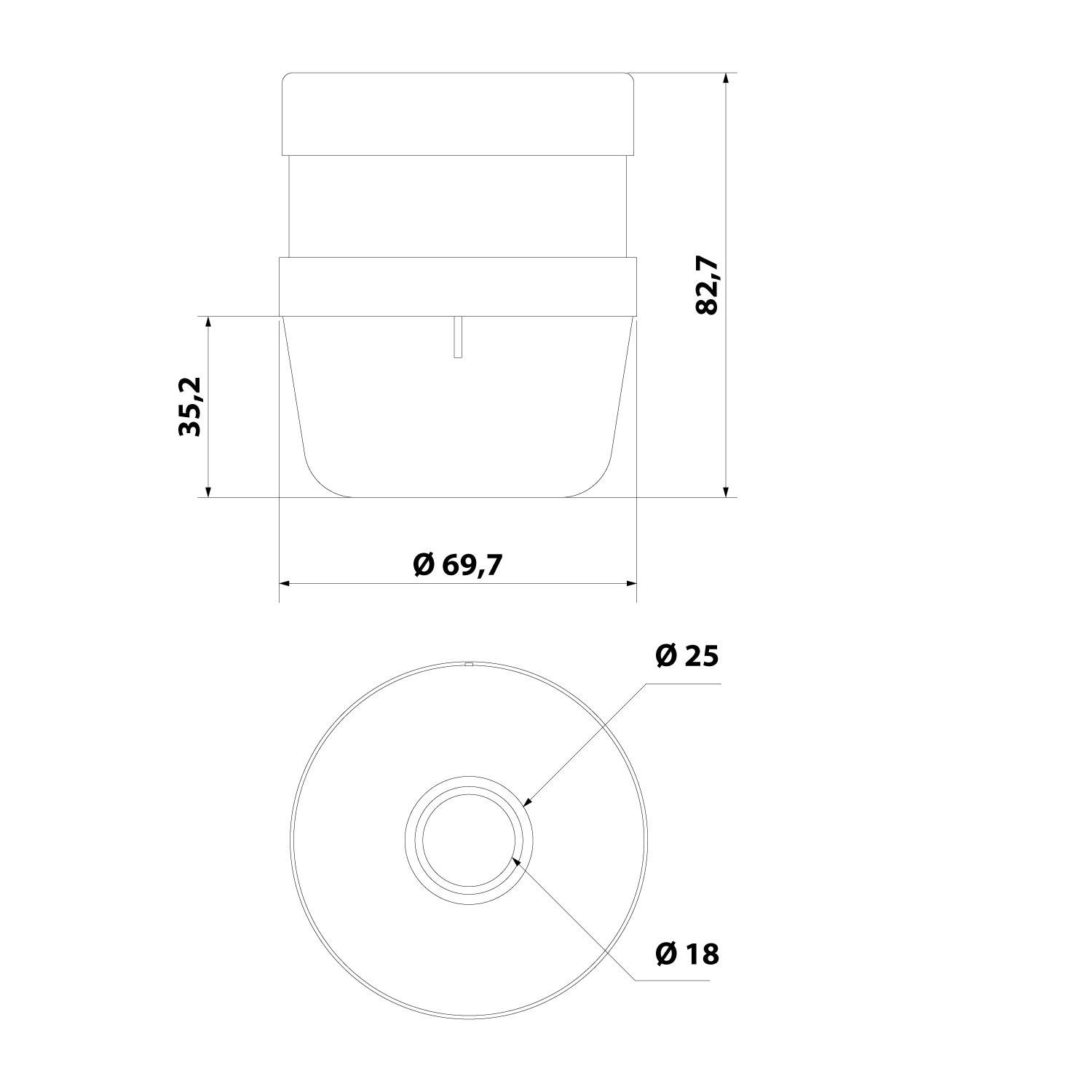 127493 STEX24 Signalgerät akustisch, 70mm, 24V AC/DC SS70-B/24 101 Lautstärke 90 db - 1Stück