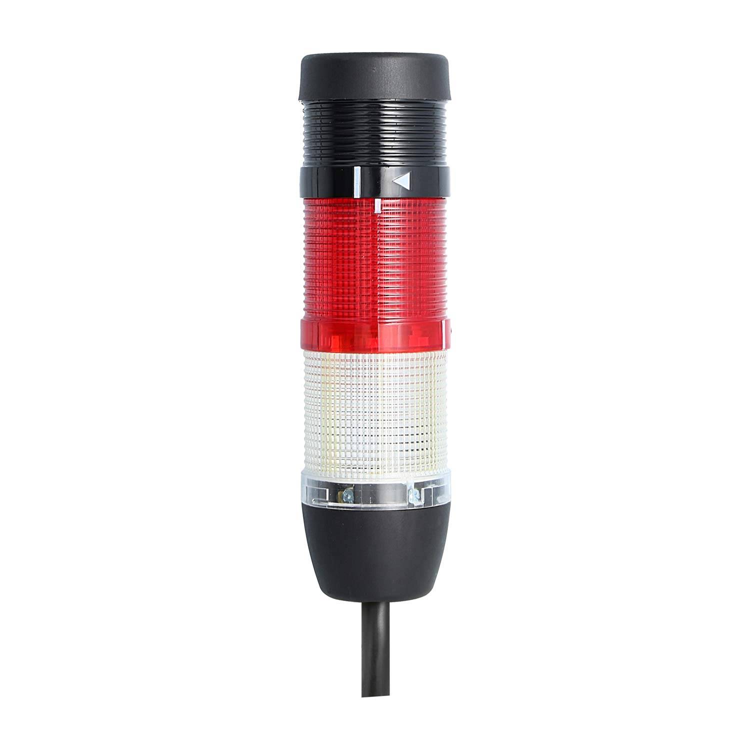 128104 STEX24 Signalsäule weiß-rot, 50mm, 24V AC/DC, LED-Blinklicht mit Summer, Kabel 2,5 Meter, SS50-B2/24 157
