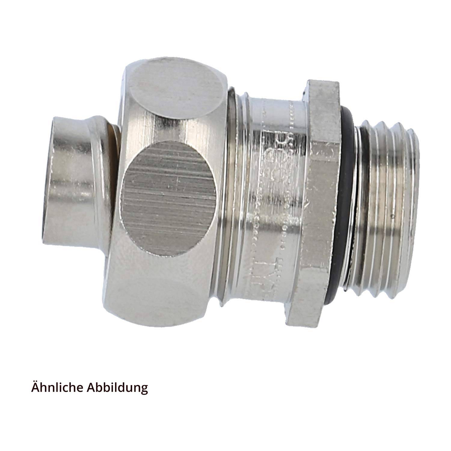 15011127009 FLEXA US-P Metallverschraubung gerade Gewinde PG9x1,41 für Schlauch-Außendurchmesser 14,0mm für