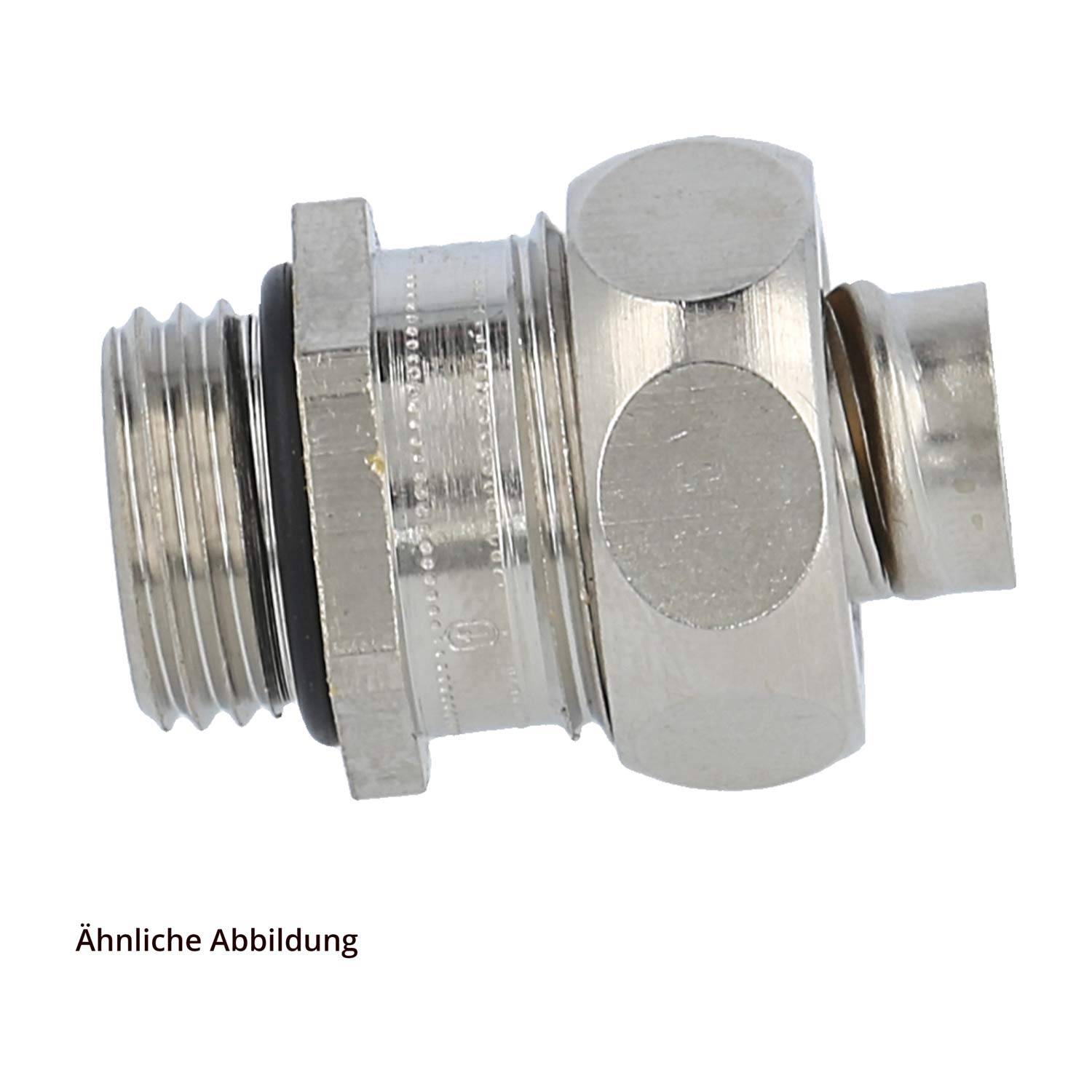 15011127009 FLEXA US-P Metallverschraubung gerade Gewinde PG9x1,41 für Schlauch-Außendurchmesser 14,0mm für