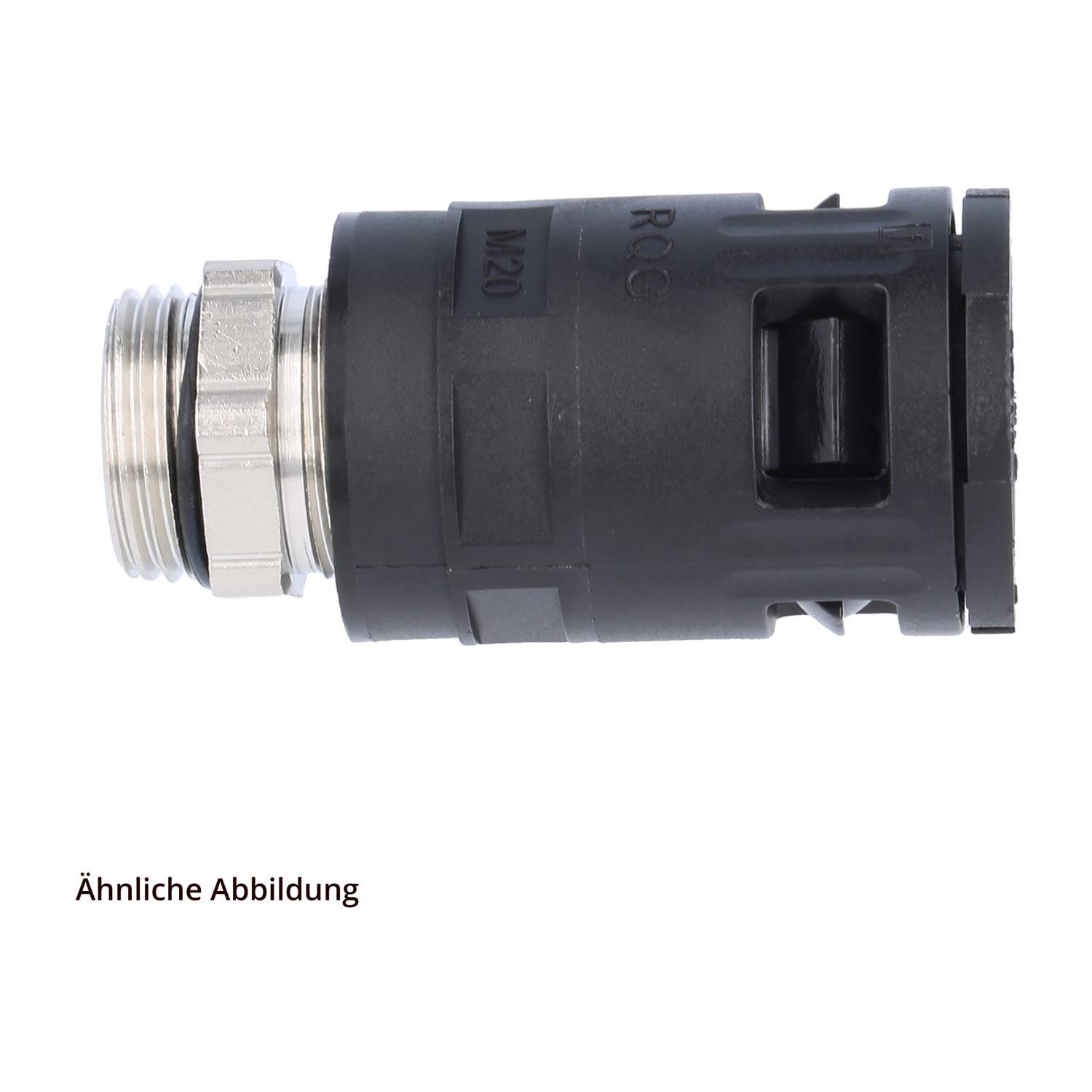 FLEXA RQGKZP-M Schnellverschraubung gerade Gewinde M20x1,5 für Schlauch-Außendurchmesser 21,2mm hochdichtend mit