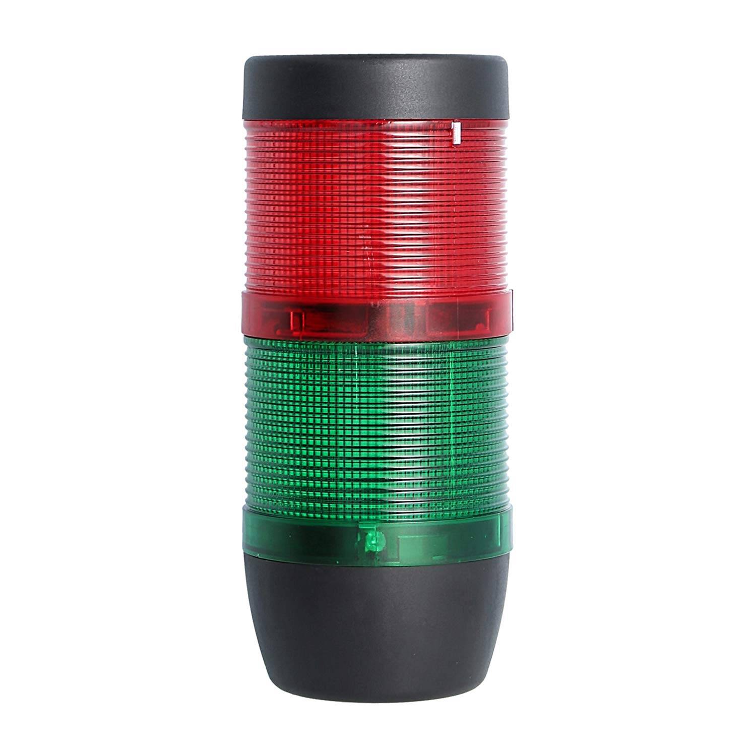 127399 STEX24 Signalsäule grün-rot, 70mm, 24V AC/DC, LED-Blinklicht SS70-OB2/24 116 MaßeLänge161,0mm, Durchmesser