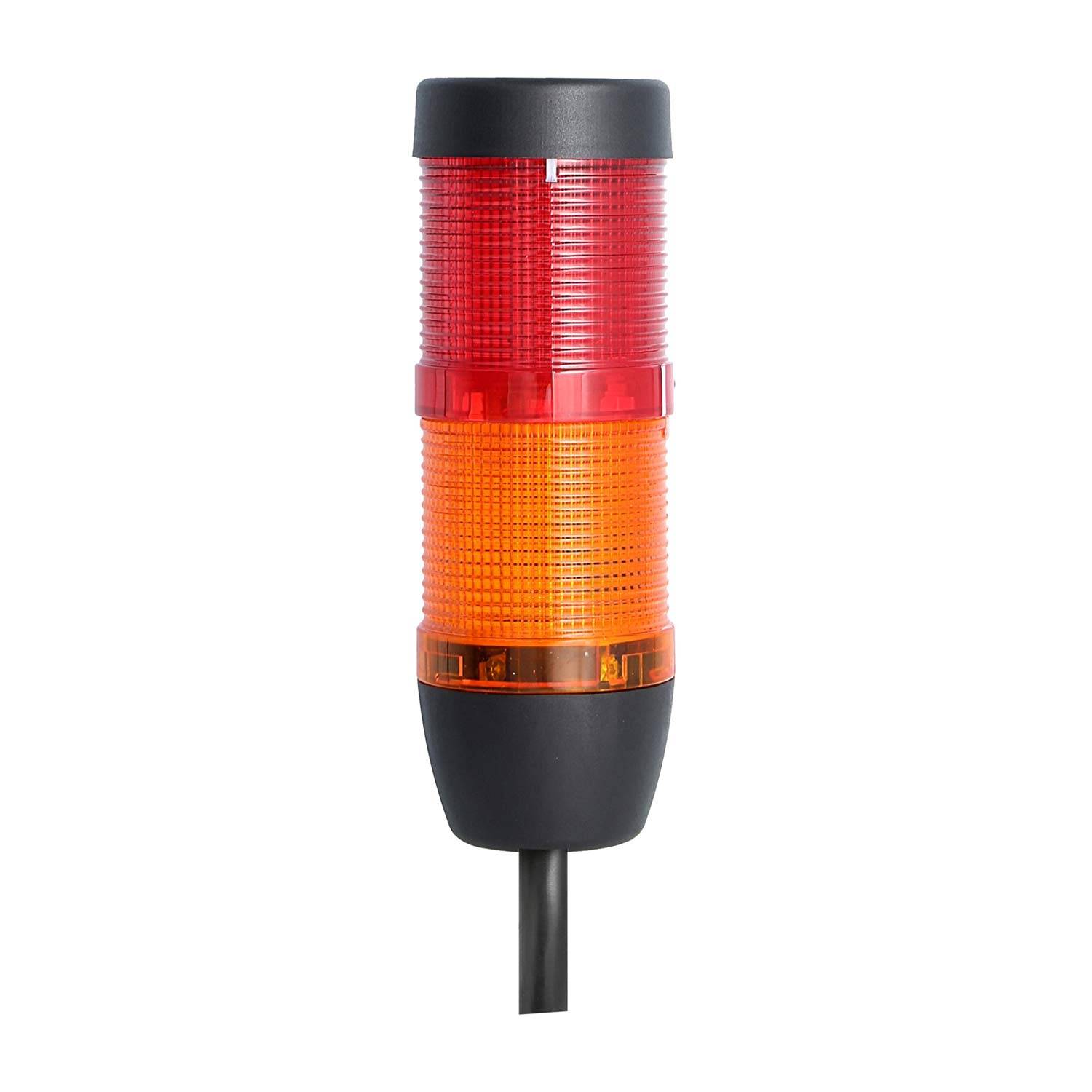 135321 STEX24 Signalsäule gelb-rot, 50mm, 24V AC/DC, LED-Blinklicht Kabel 10,0 Meter, SS50-OB2/24 180 Anschlusstechnik: