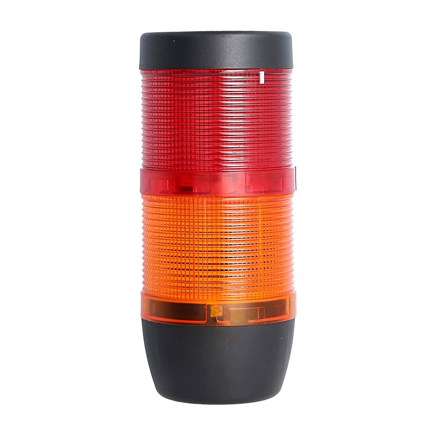 127400 STEX24 Signalsäule gelb-rot, 70mm, 24V AC/DC, LED-Blinklicht SS70-OB2/24 117 MaßeLänge161,0mm, Durchmesser