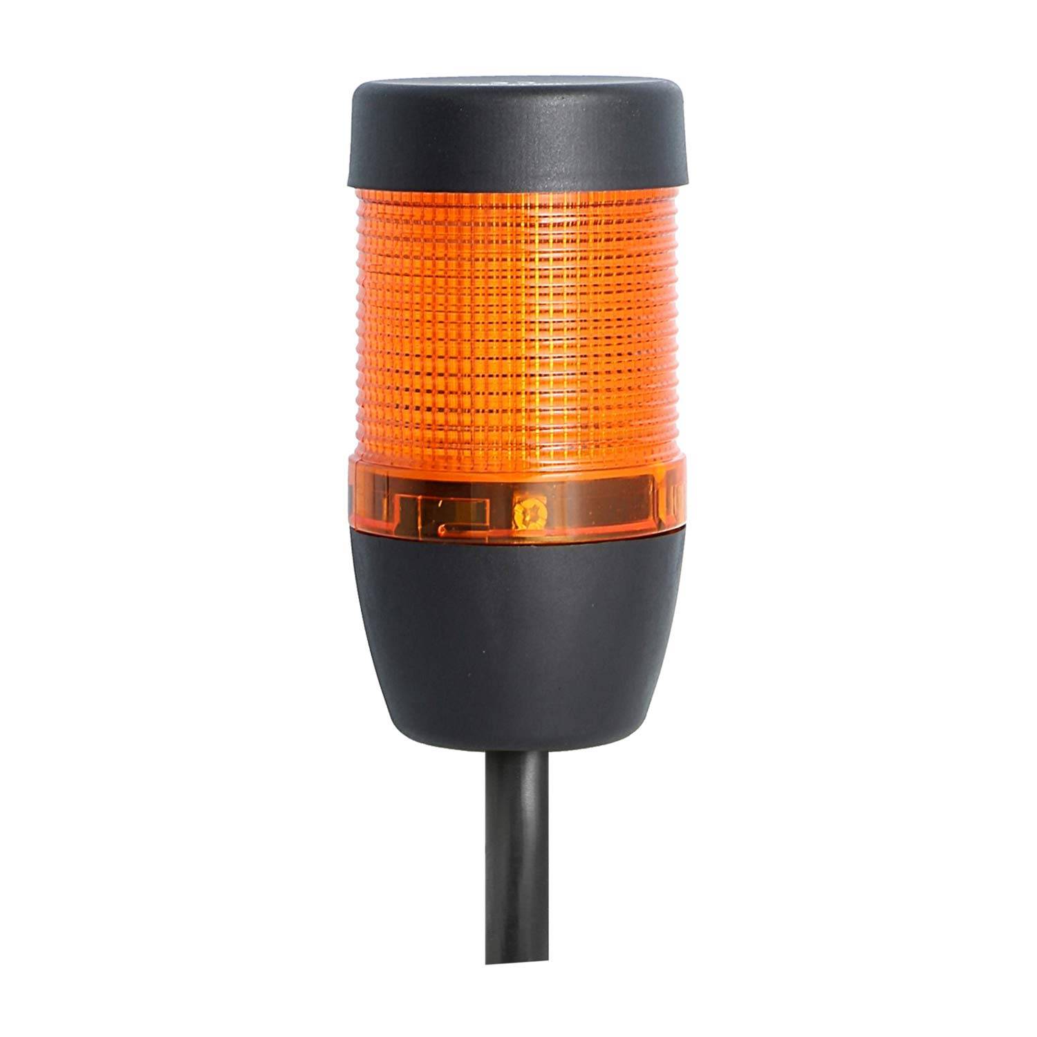 128024 STEX24 Signalsäule gelb, 50mm, 24V AC/DC, LED-Blinklicht Kabel 2,5 Meter, SS50-OB1/24 129 Anschlusstechnik: