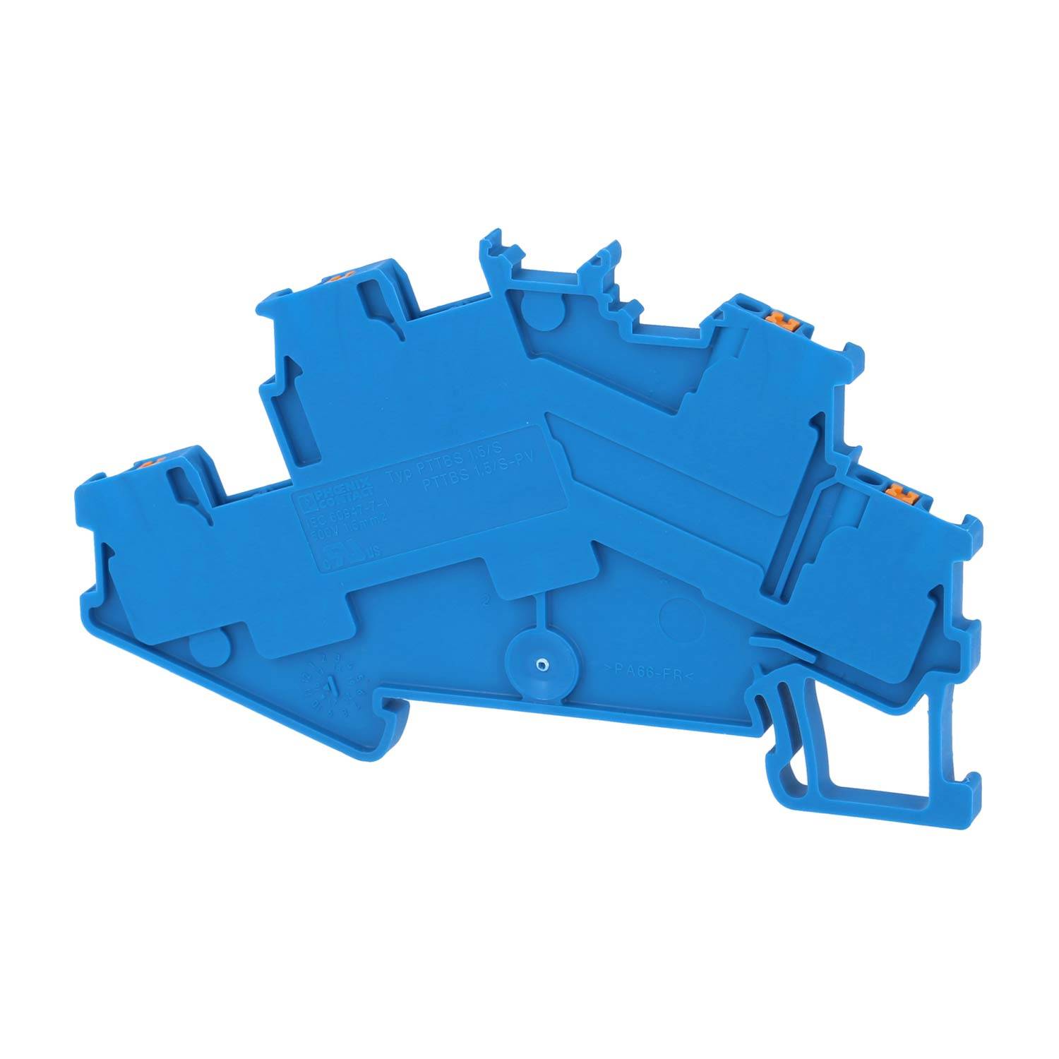 Ein schwarzer Kunststoff-Winkelbogen mit rechtem Winkel und Gewinde-Abschnitten, verwendet zum Verbinden von Rohren oder Schläuchen.