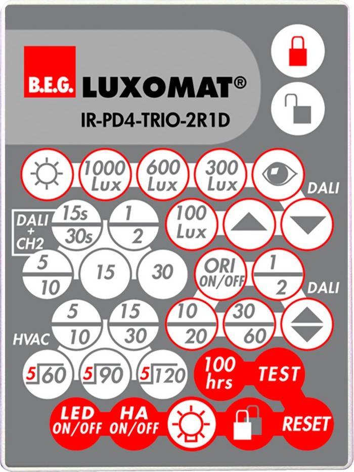 BEG Brück Electronic IR-Fernbedienung IR-PD4-TRIO-2R1D