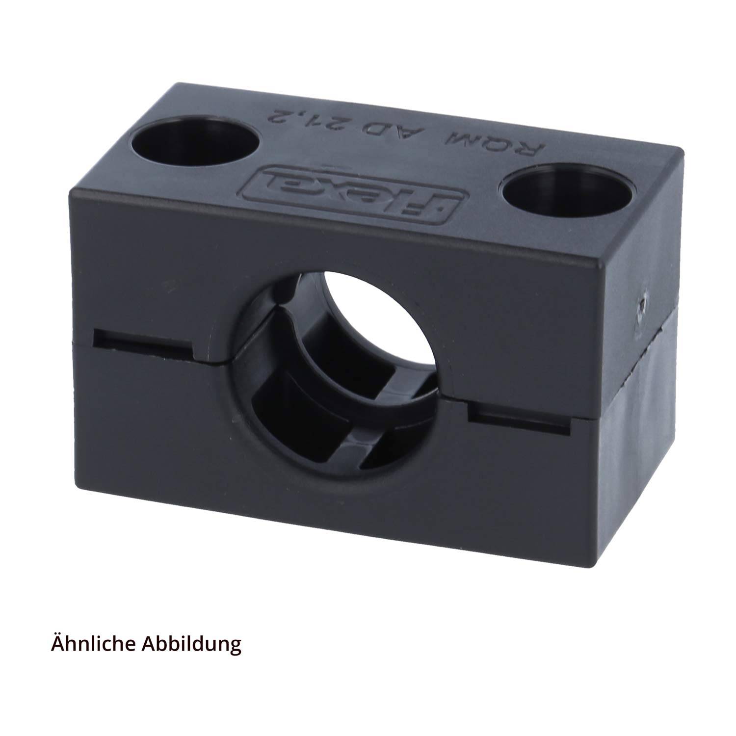 FLEXA FMSHS Schlauchhalter massiv für Schlauch-Außendurchmesser 21,2mm für Wellschlauch AD 21.2mm - 1 Stück