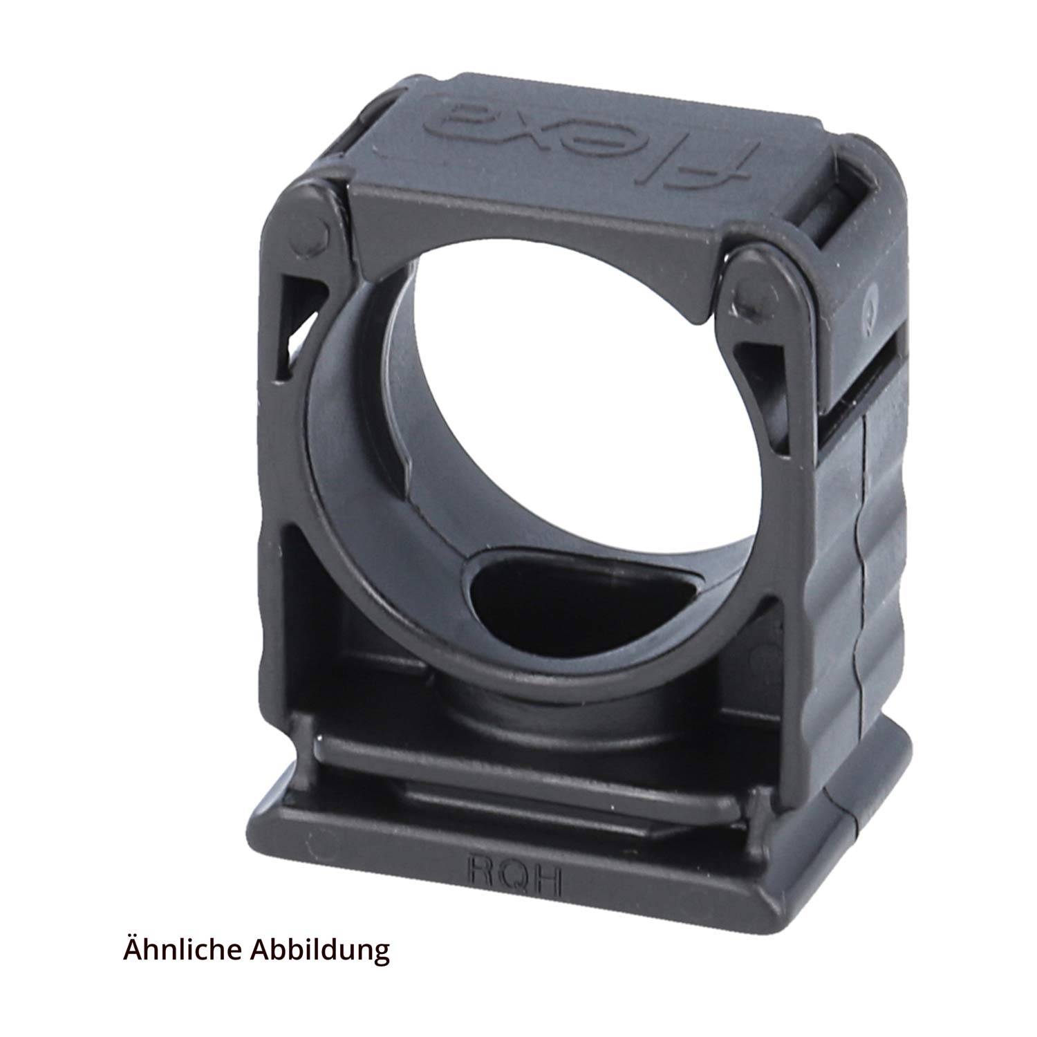 FLEXA FSHB 54 Schlauchhalter mit Deckel für Schlauch-Außendurchmesser 54,5mm für Wellschlauch AD 54.5mm - 1 Stück