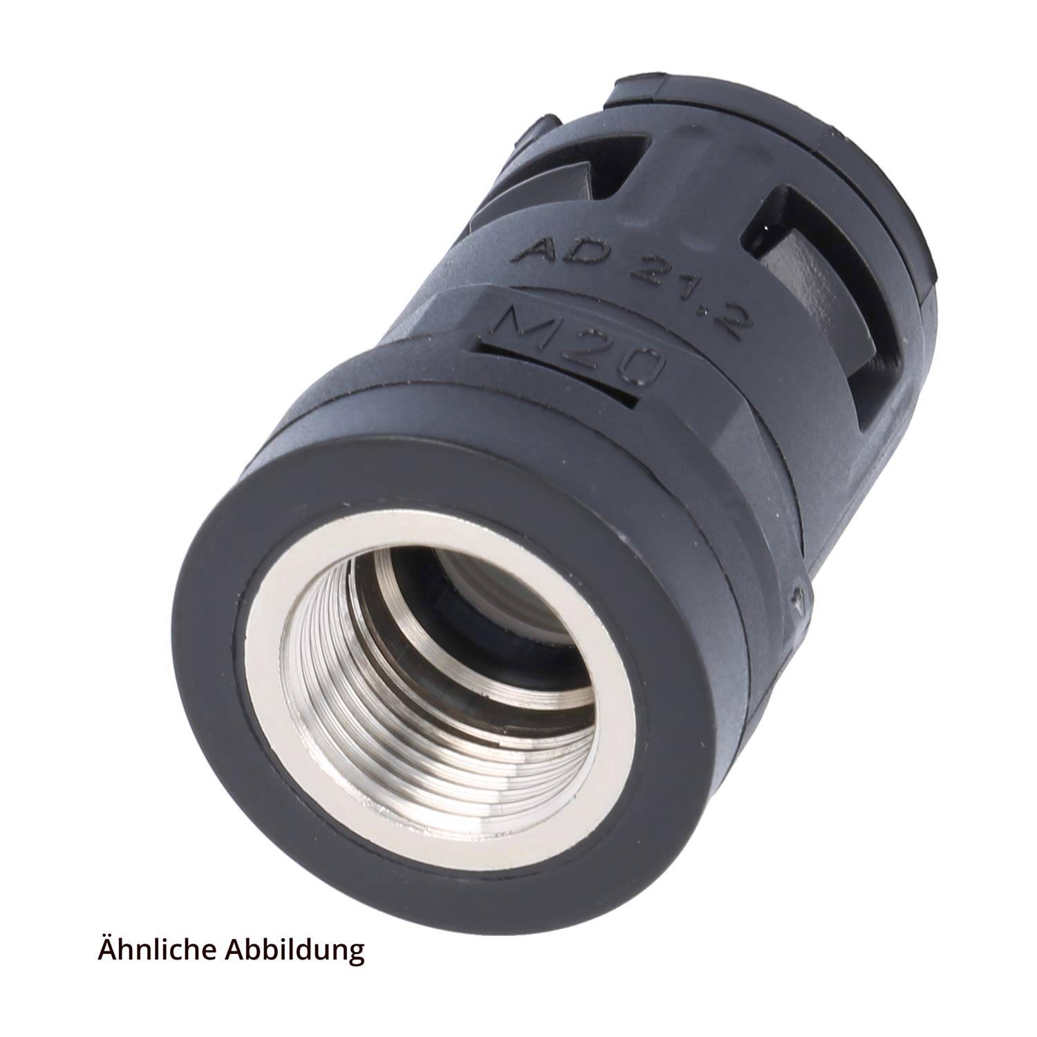 FLEXA RQGK2-M Schnellverschraubung gerade Gewinde M25x1,5 für Schlauch-Außendurchmesser 28,5mm hochdichtend mit