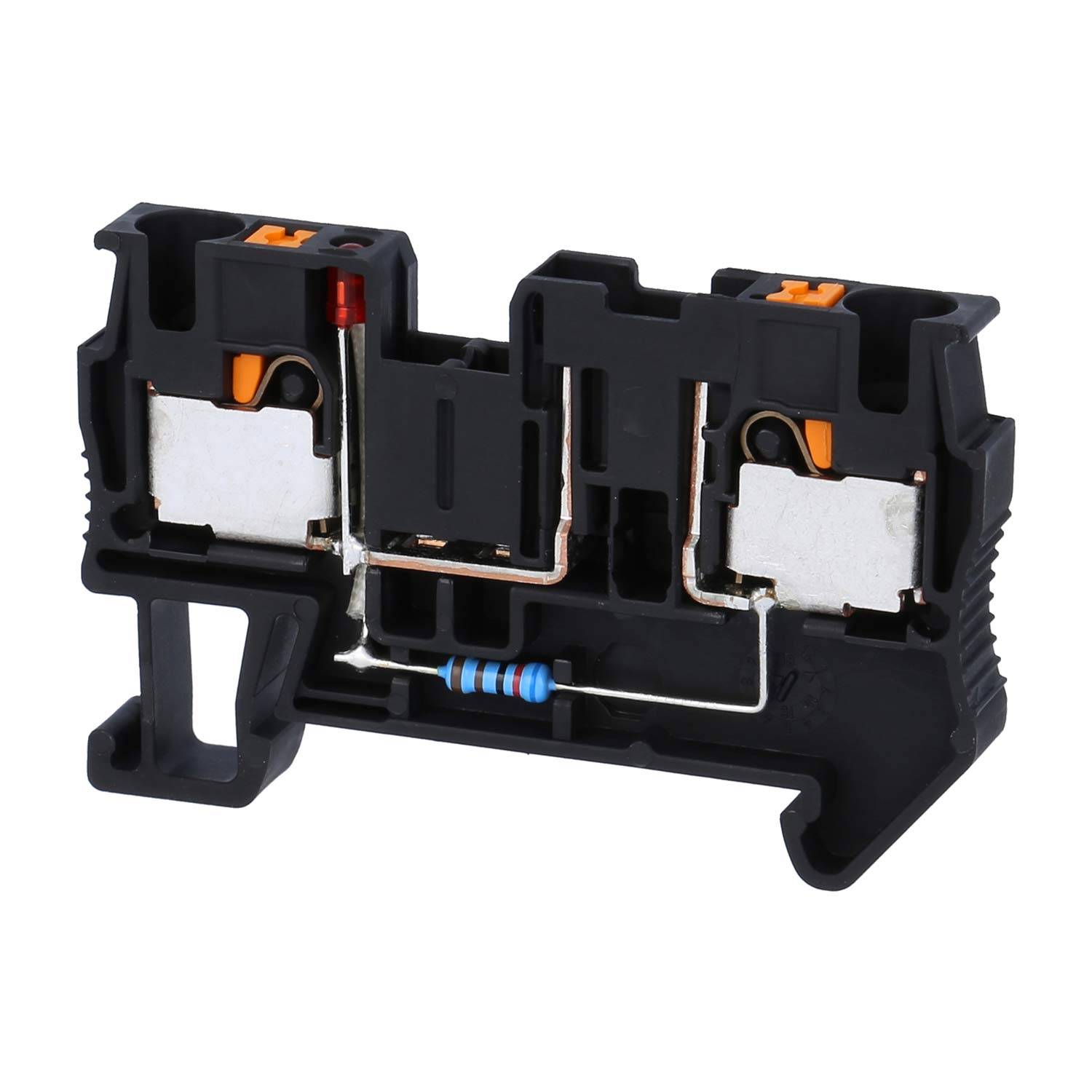 Phoenix Contact Sicherungsreihenklemme mit LED PT 4-FSI/F-LED12 mit Leuchtanzeige für 12 DC, 1,7 mA, Push-In-Anschluss