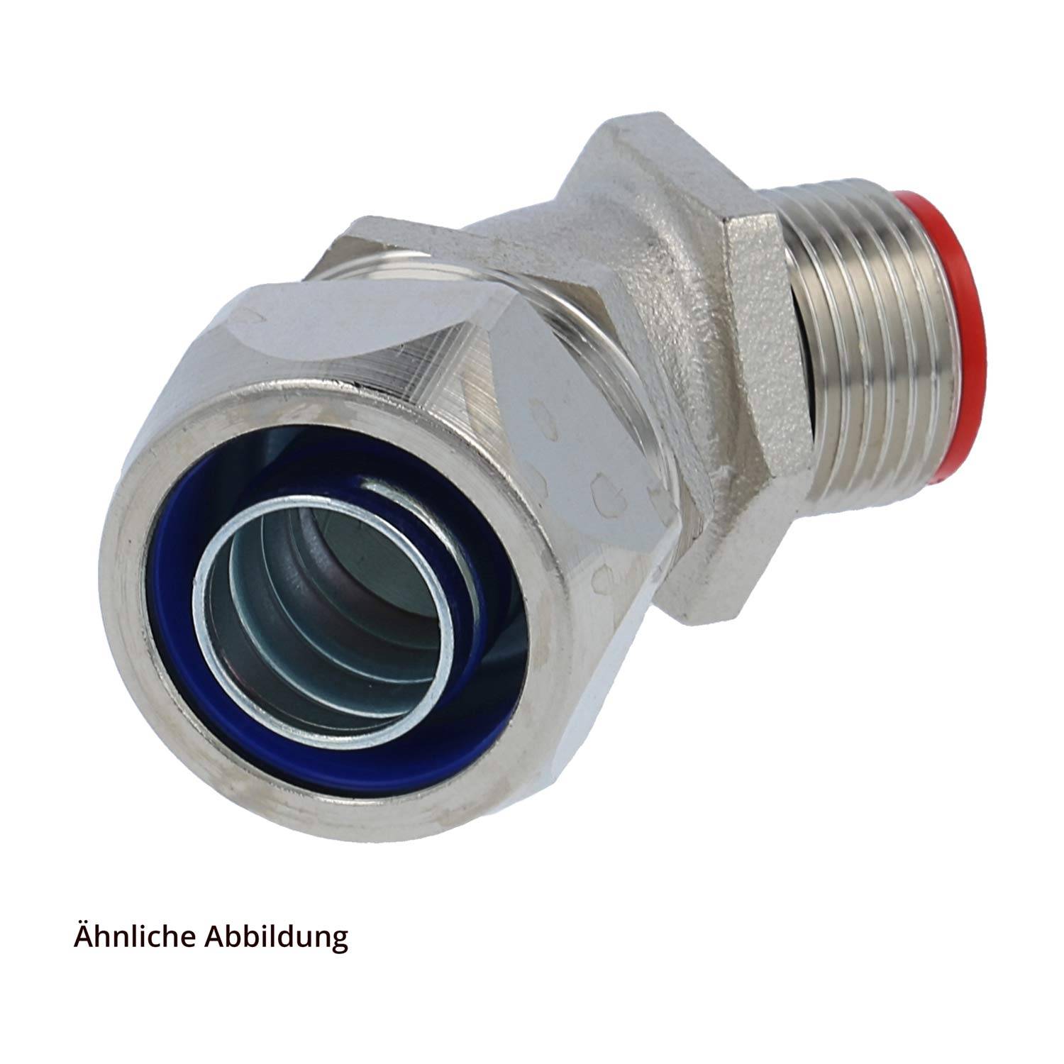 FLEXA EW 45-M Metallverschraubung 45 Grad Bogen Gewinde M40x1,5 für Schlauch-Außendurchmesser 42,0mm - 1 1/4 Zoll für