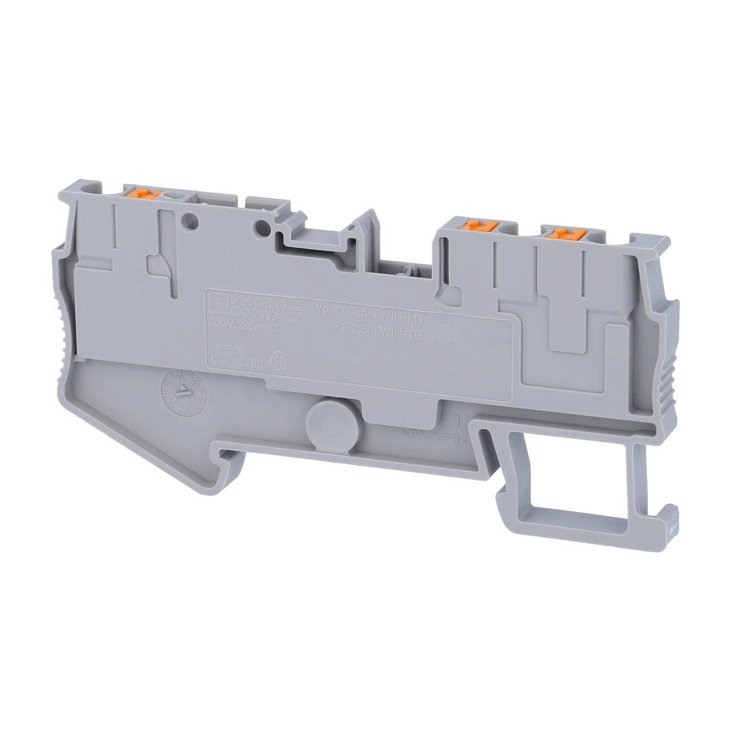 Phoenix Contact Trennklemme PT 2,5-TWIN-TG Push-In-Anschluss Nennspannung 400V Kurzzeitstrom 0,30kA - 1 Stück