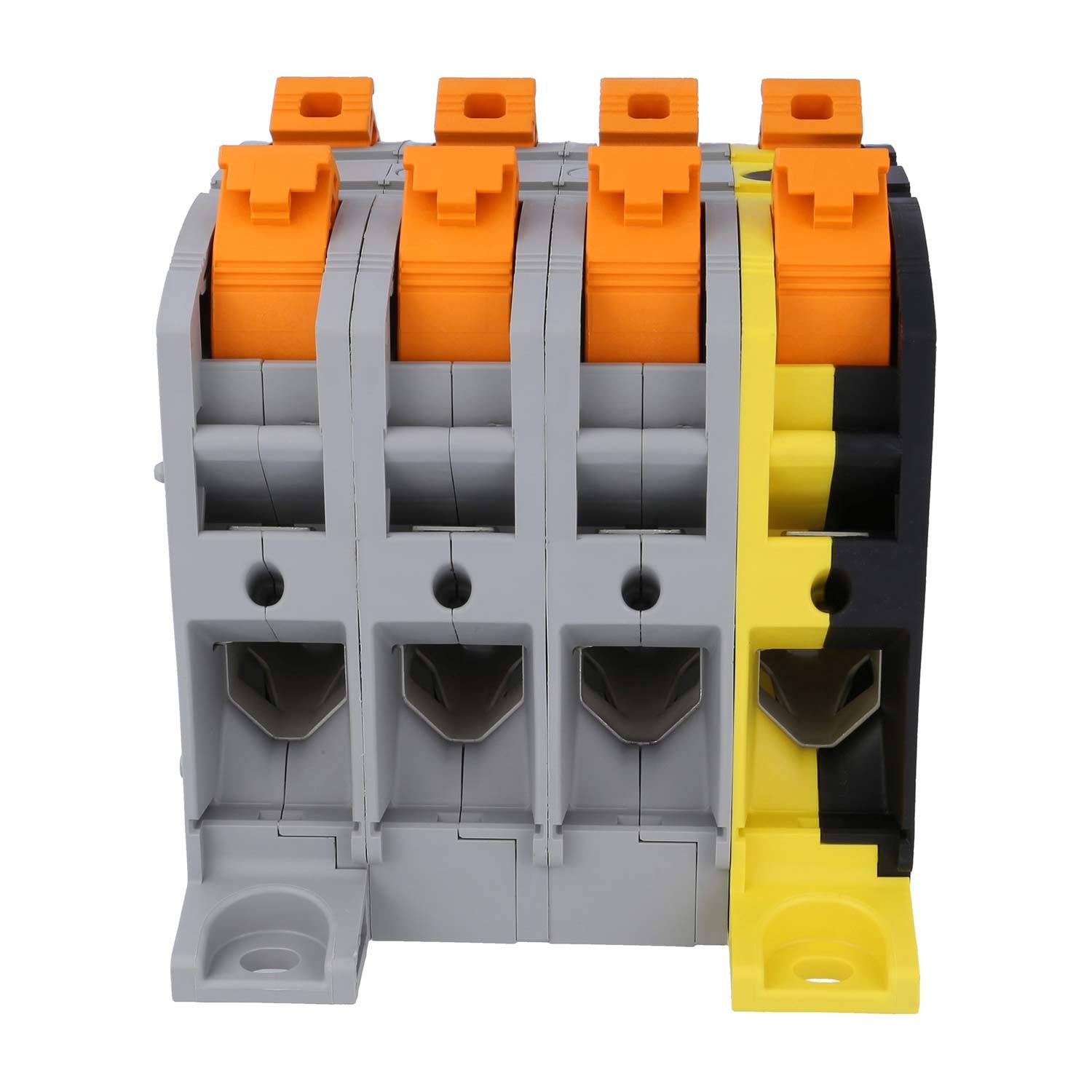 Ein schwarzer, L-förmiger Kunststoffverbinder mit gerilltem Ende und einem Schlitz auf der gegenüberliegenden Seite, der in Automobil- oder Sanitäranwendungen verwendet wird.