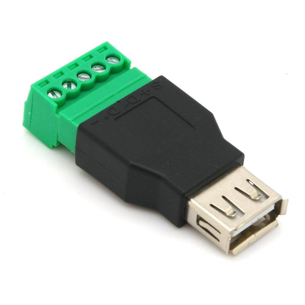 Adapter, 5 Pin Terminalblock (2-teilig) - USB 2.0 Typ A Buchse