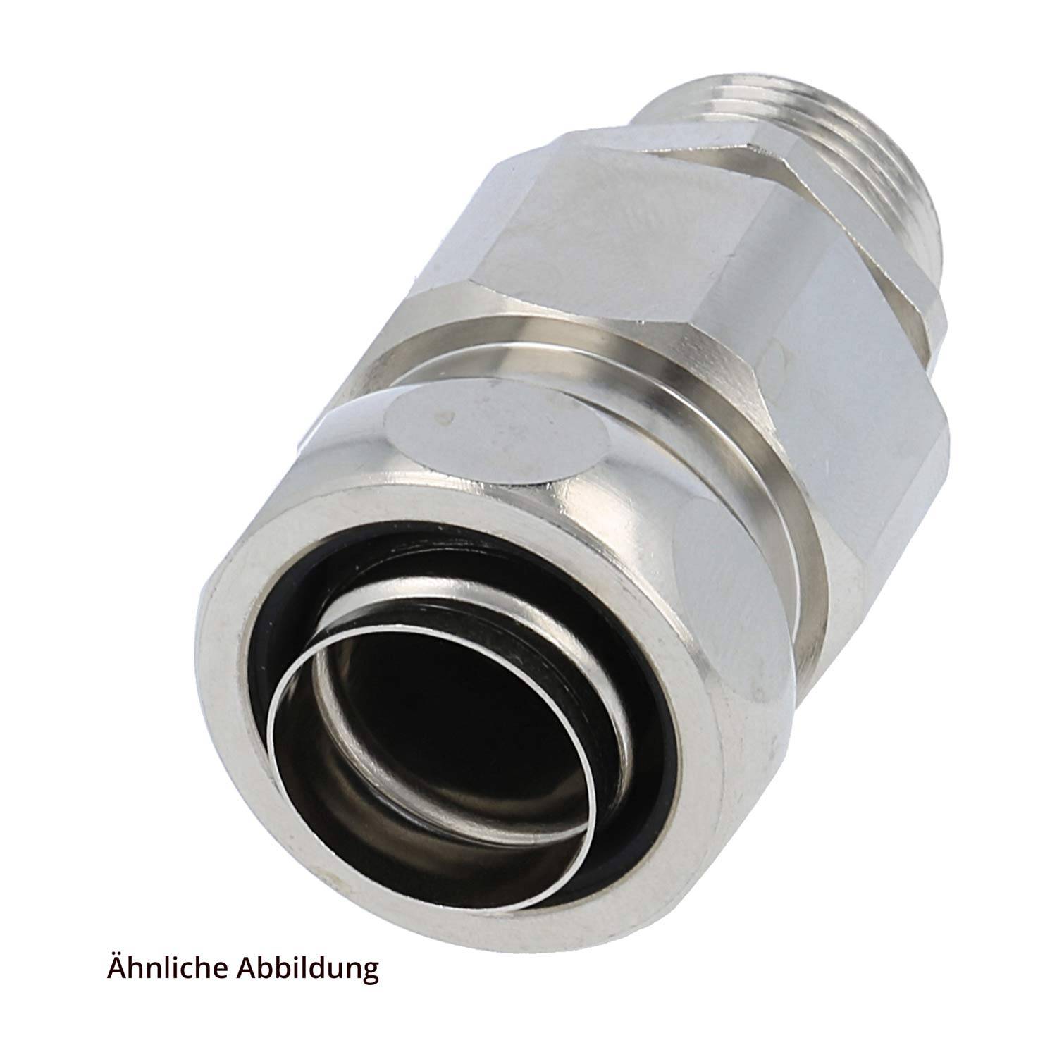 FLEXA USZ-M Metallverschraubung gerade Gewinde M32x1,5 für Schlauch-Außendurchmesser 27,0mm für