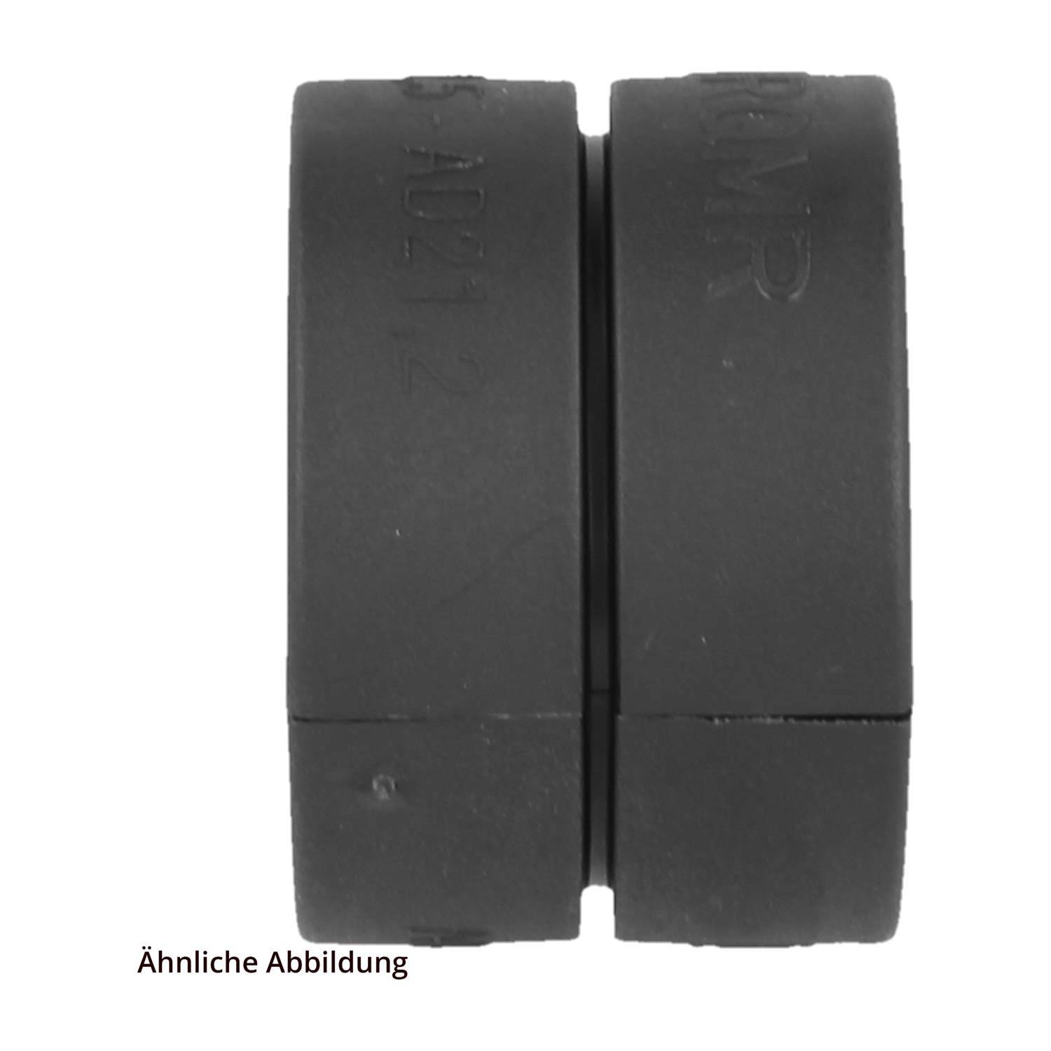 Kunststoff-Rohrbogenfitting, mit gerillten Gewinden auf der einen Seite und glatter Verbindung auf der anderen Seite, geeignet für Sanitär- oder Bewässerungsanwendungen.