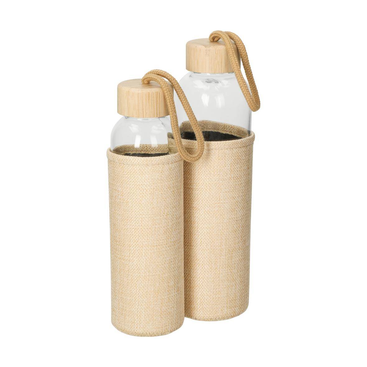 500 ml Glasflasche "Natural" Wasserflasche mit softer Hülle