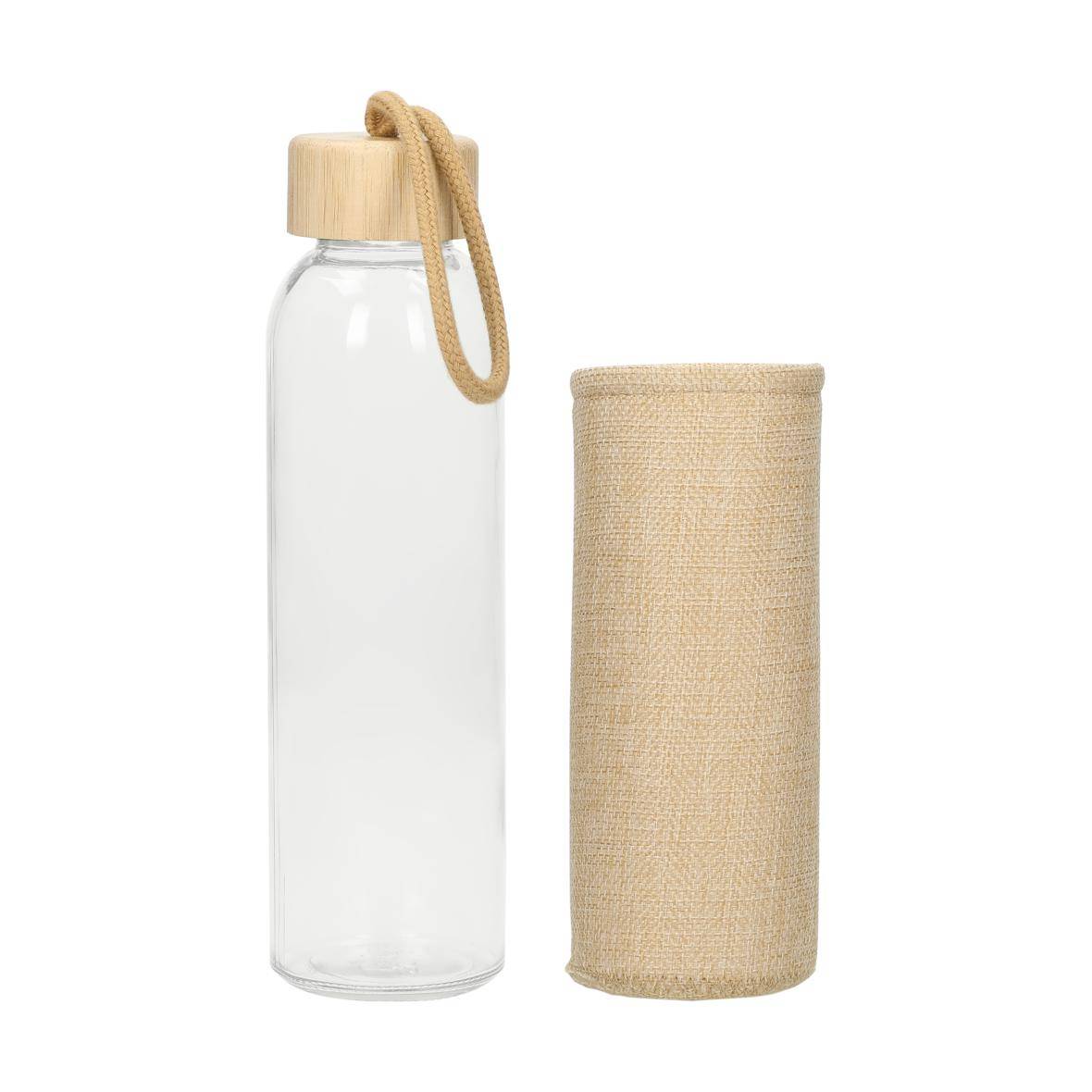500 ml Glasflasche "Natural" Wasserflasche mit softer Hülle
