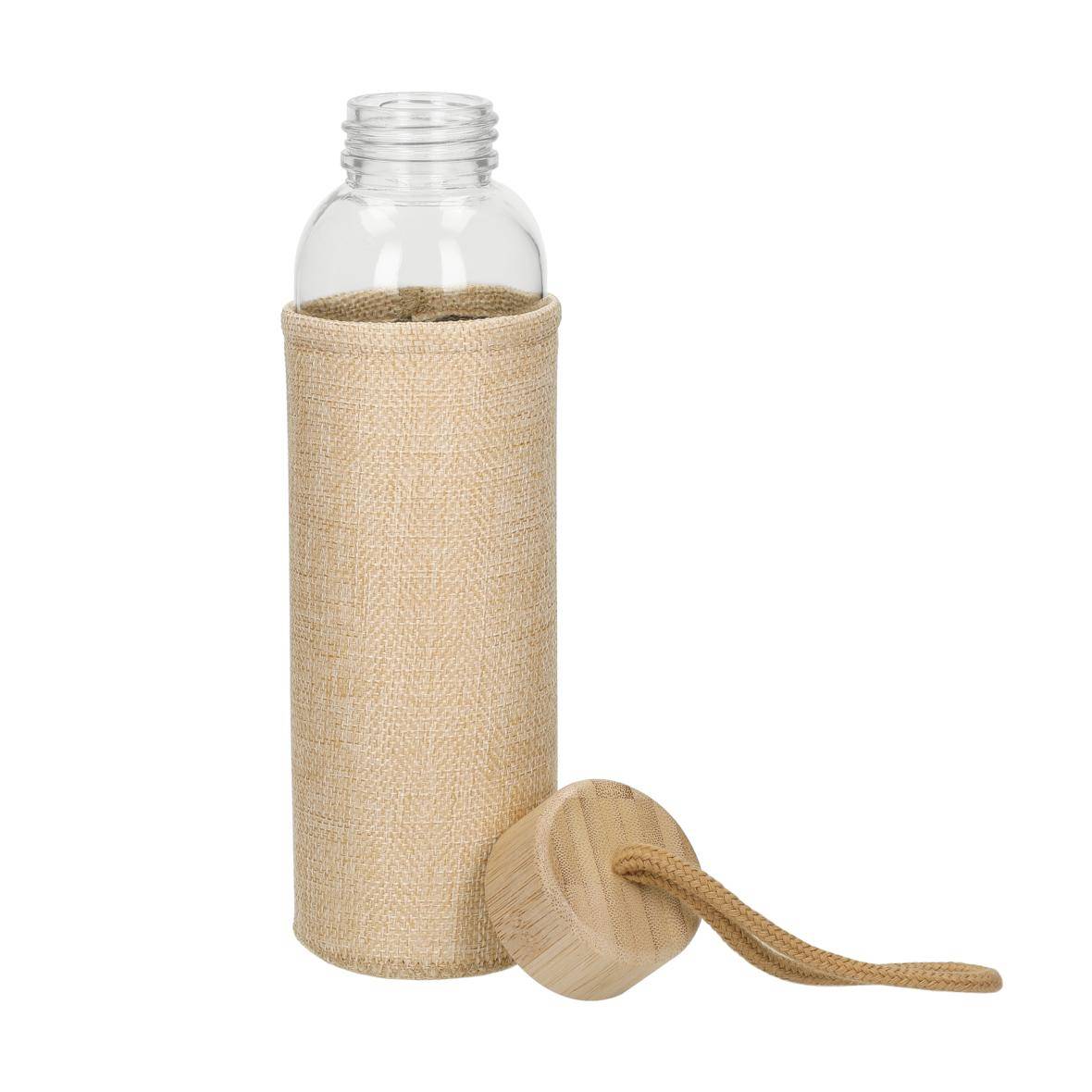 500 ml Glasflasche "Natural" Wasserflasche mit softer Hülle