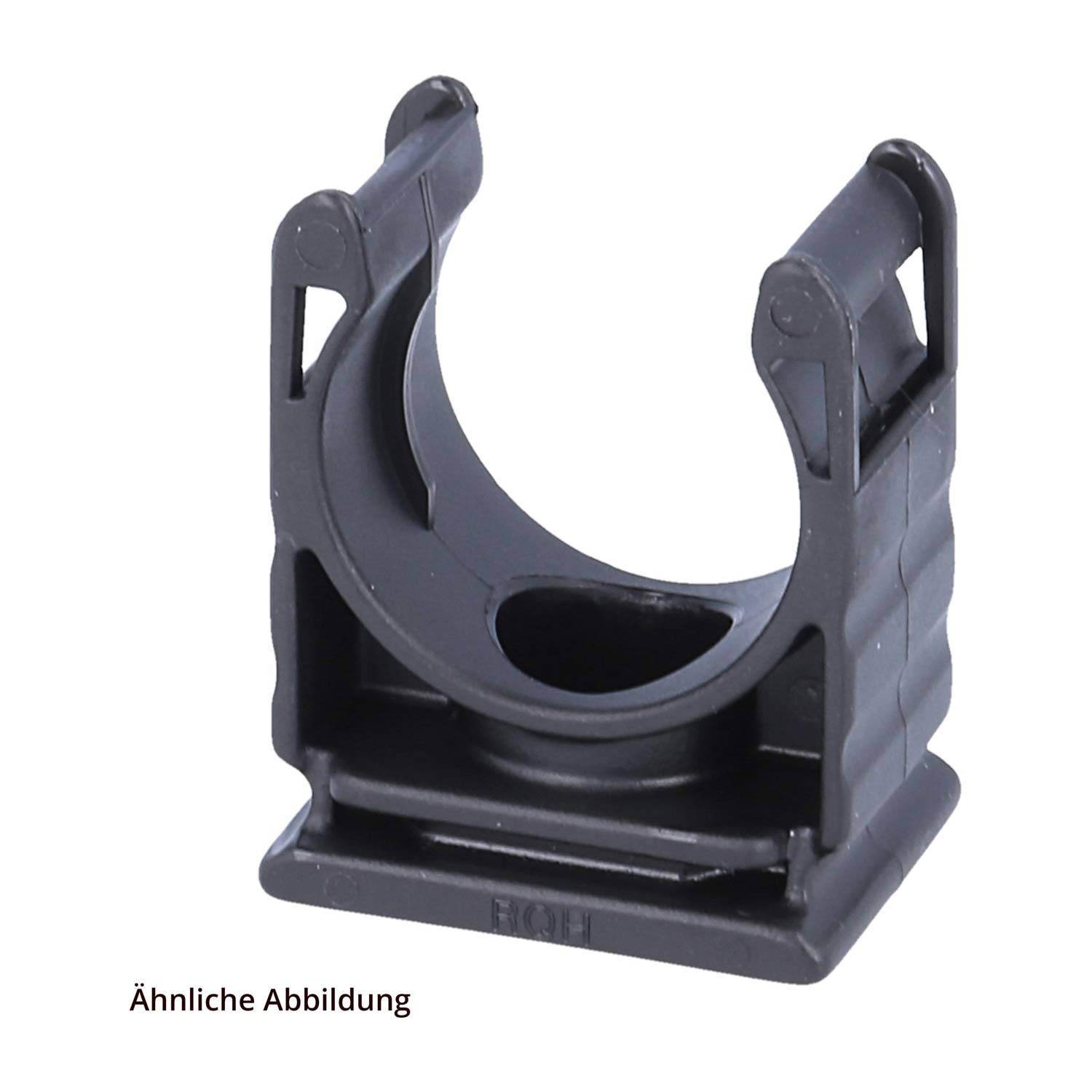 FLEXA RQH Schlauchhalter ohne Deckel für Schlauch-Außendurchmesser 21,2mm für Wellschlauch AD 21.2mm - 1Stück