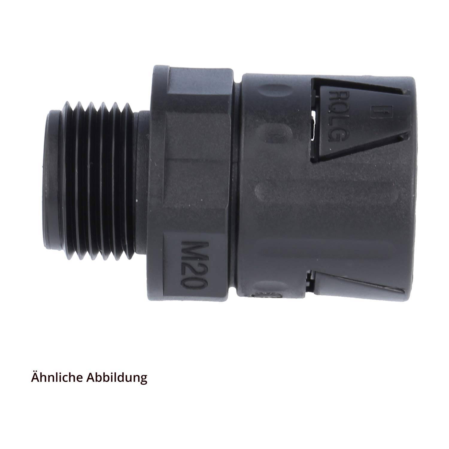 FLEXA RQLG1-P Schnellverschraubung gerade Gewinde PG16x1,41 für Schlauch-Außendurchmesser 21,2mm konisch dichtend mit