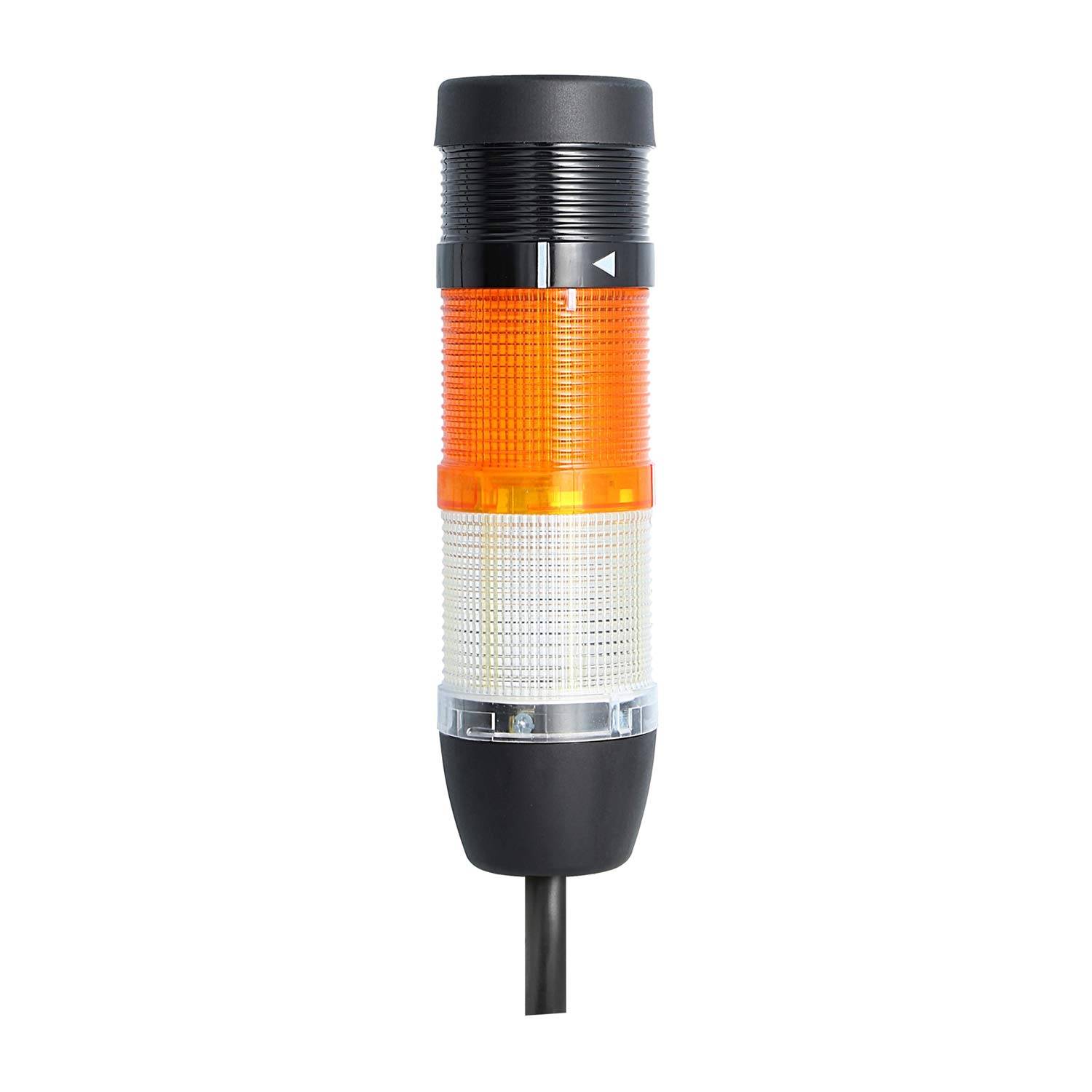 127857 STEX24 Signalsäule weiß-gelb, 50mm, 24V AC/DC, LED-Blinklicht mit Summer, Kabel 0,6 Meter, SS50-B2/24 136